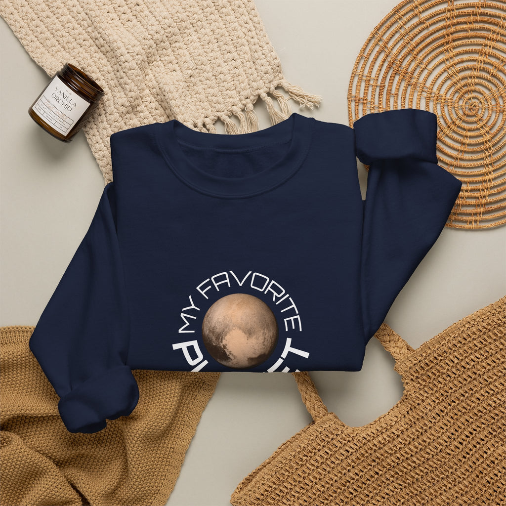 Planet Graphic Sweatshirt — "My Favorite Planet" Retro Space Crewneck