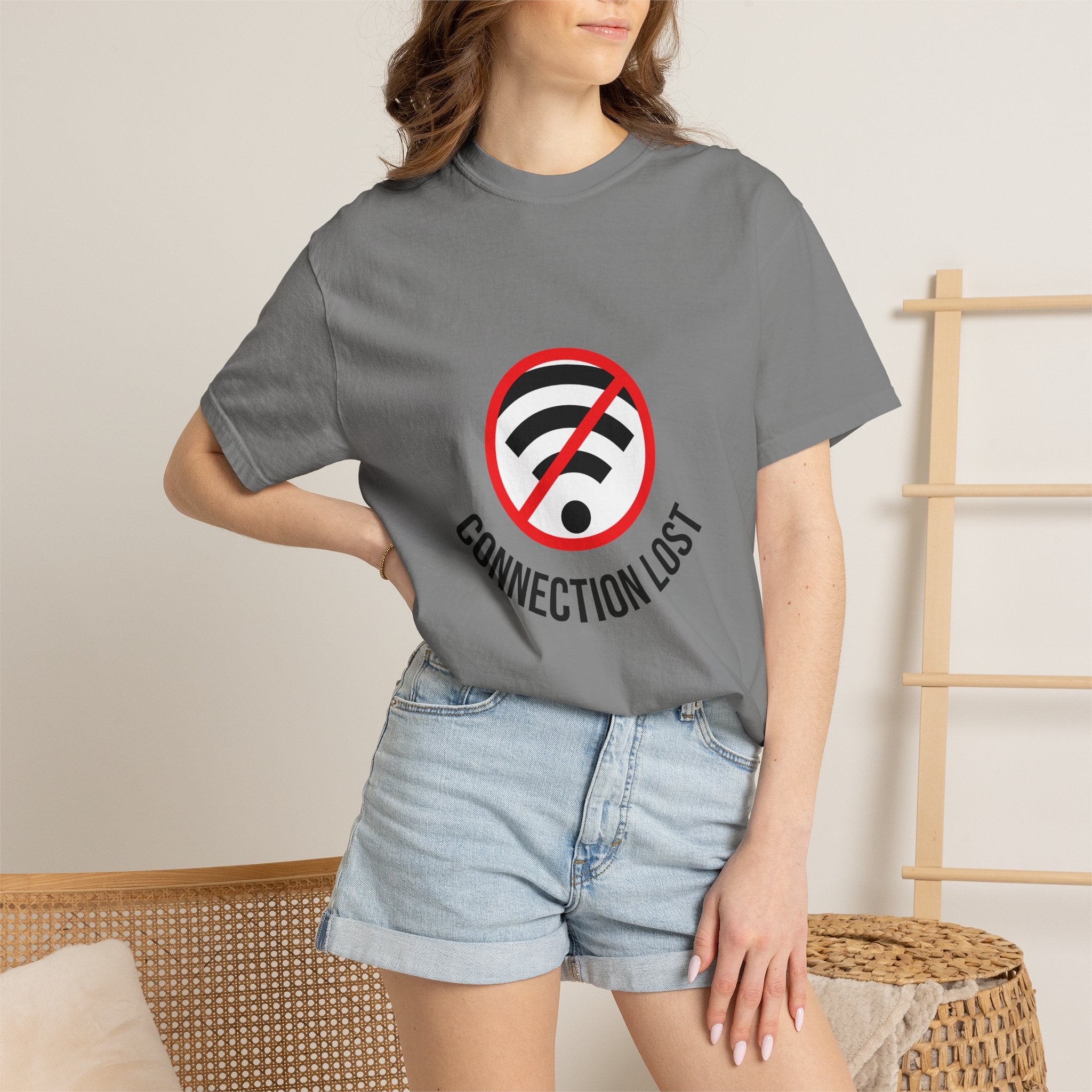 Connection Lost T-Shirt — Retro No WiFi Graphic Tee