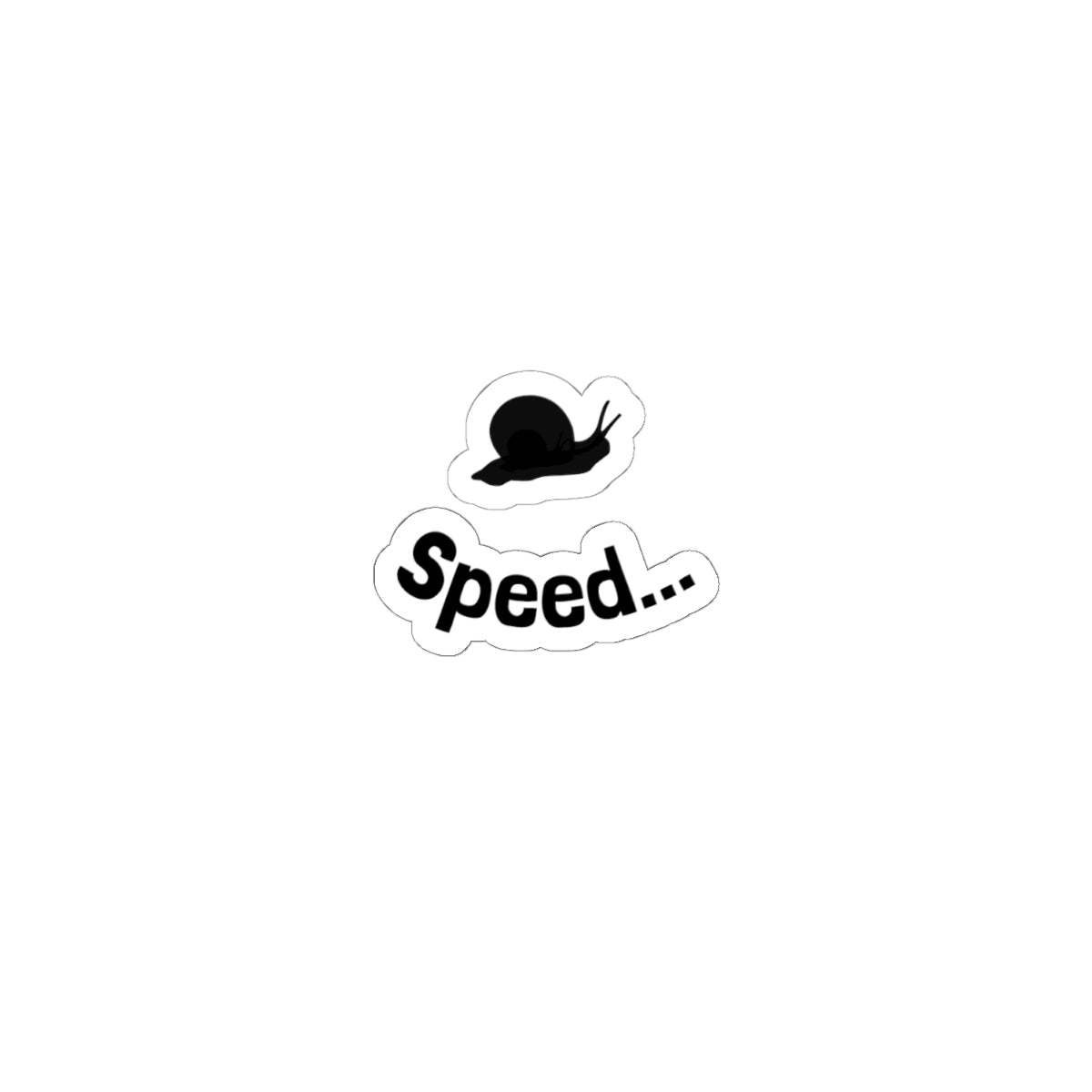 Snail 'Speed...' Kiss-Cut Sticker — Funny Slowpoke Laptop Decal