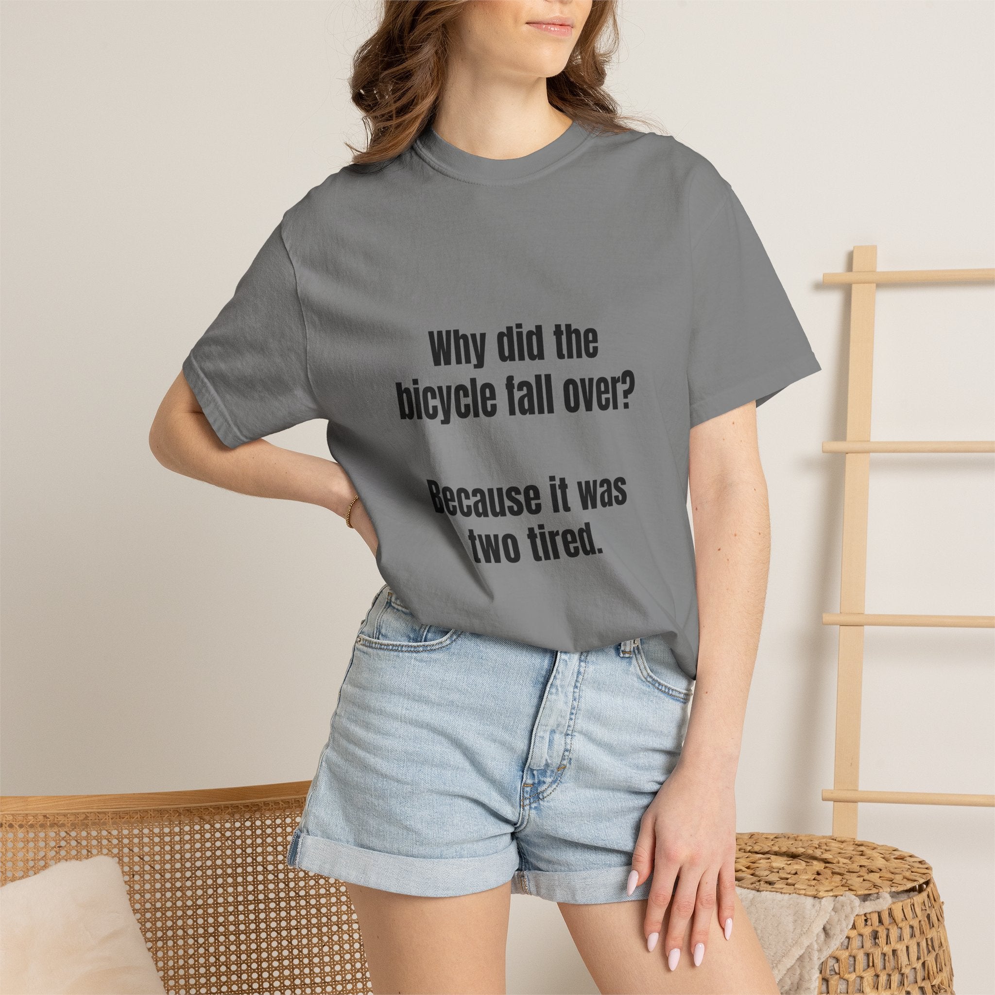 Two Tired Bicycle Joke T-Shirt