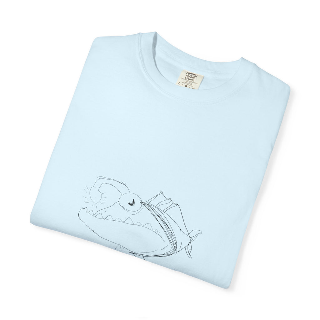 Graphic T-Shirt — Minimal Line Fish Illustration Tee