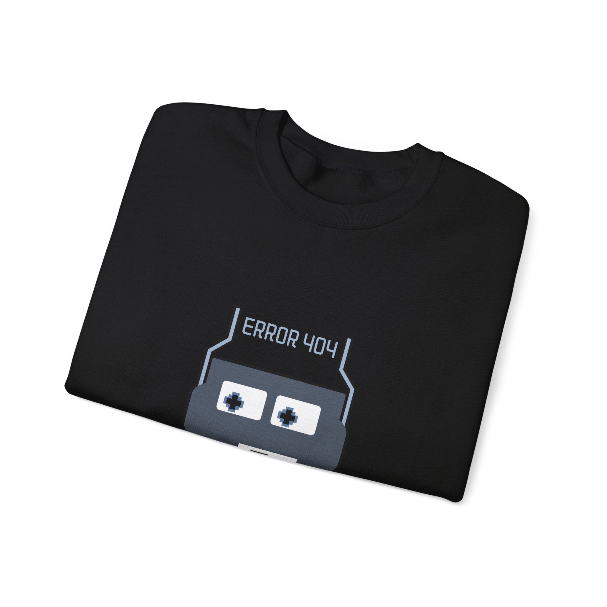Error 404 Robot Crewneck Sweatshirt – Geeky Retro Tech Pullover