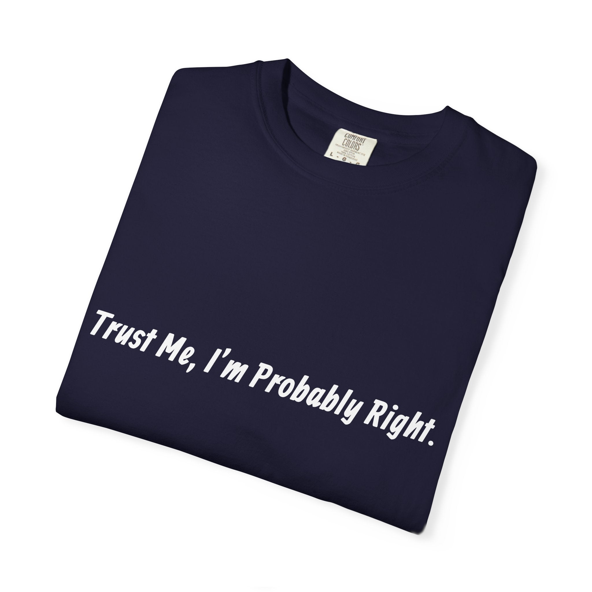 Trust Me I'm Probably Right T-Shirt — Funny Sarcastic Graphic Tee