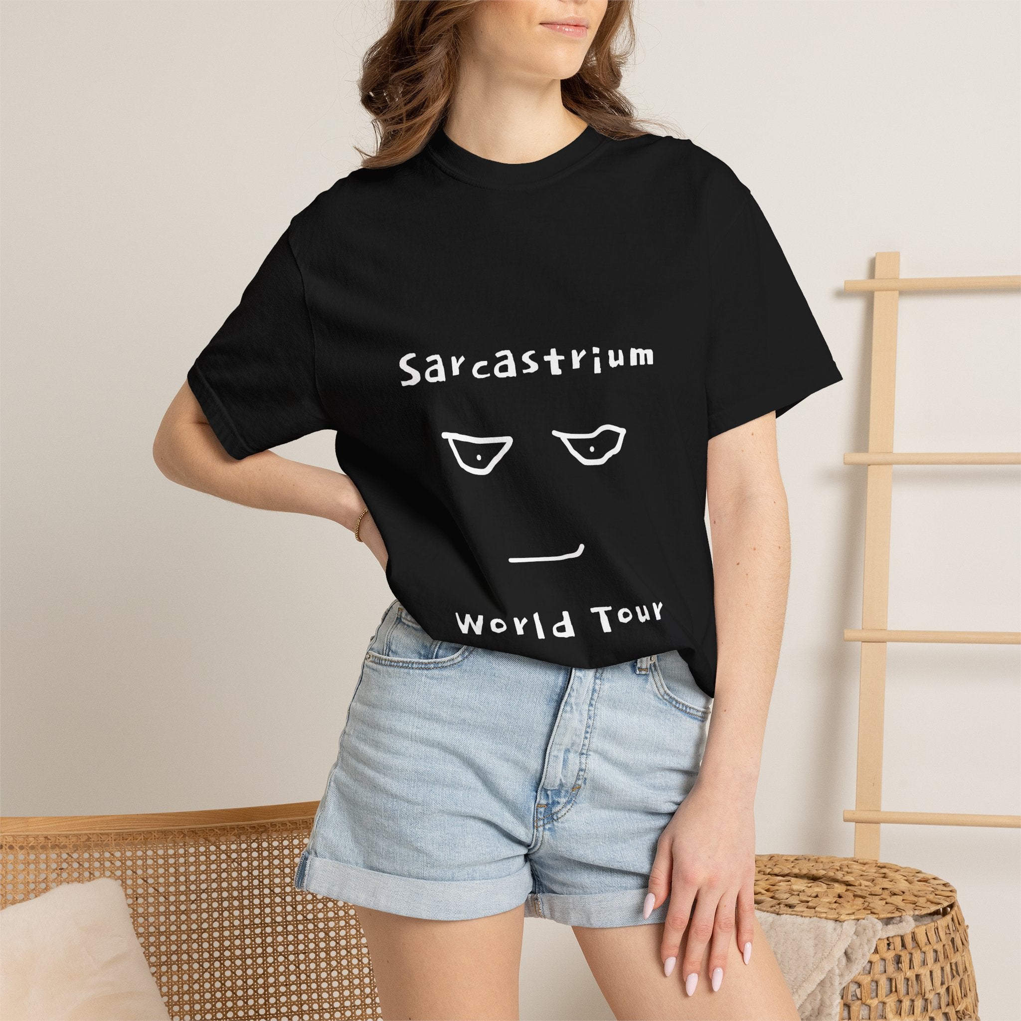Sarcastrium World Tour T-Shirt — Funny Sarcastic Face Tee