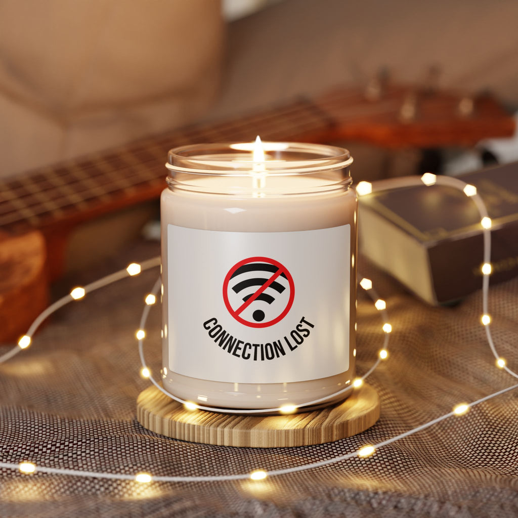 9oz Soy Candle — “Connection Lost” Wi‑Fi Off Relaxation Scented Candle