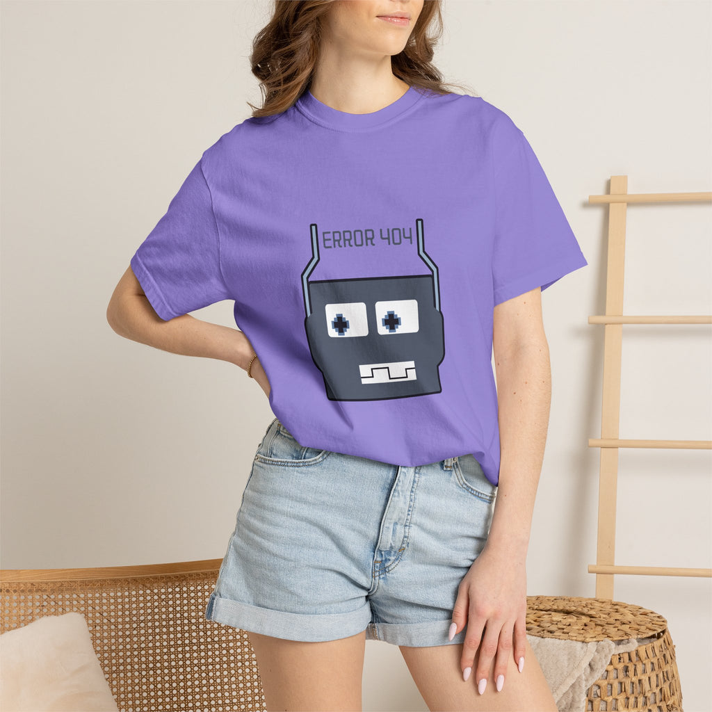 Error 404 Robot T-Shirt — Retro Tech Graphic Tee