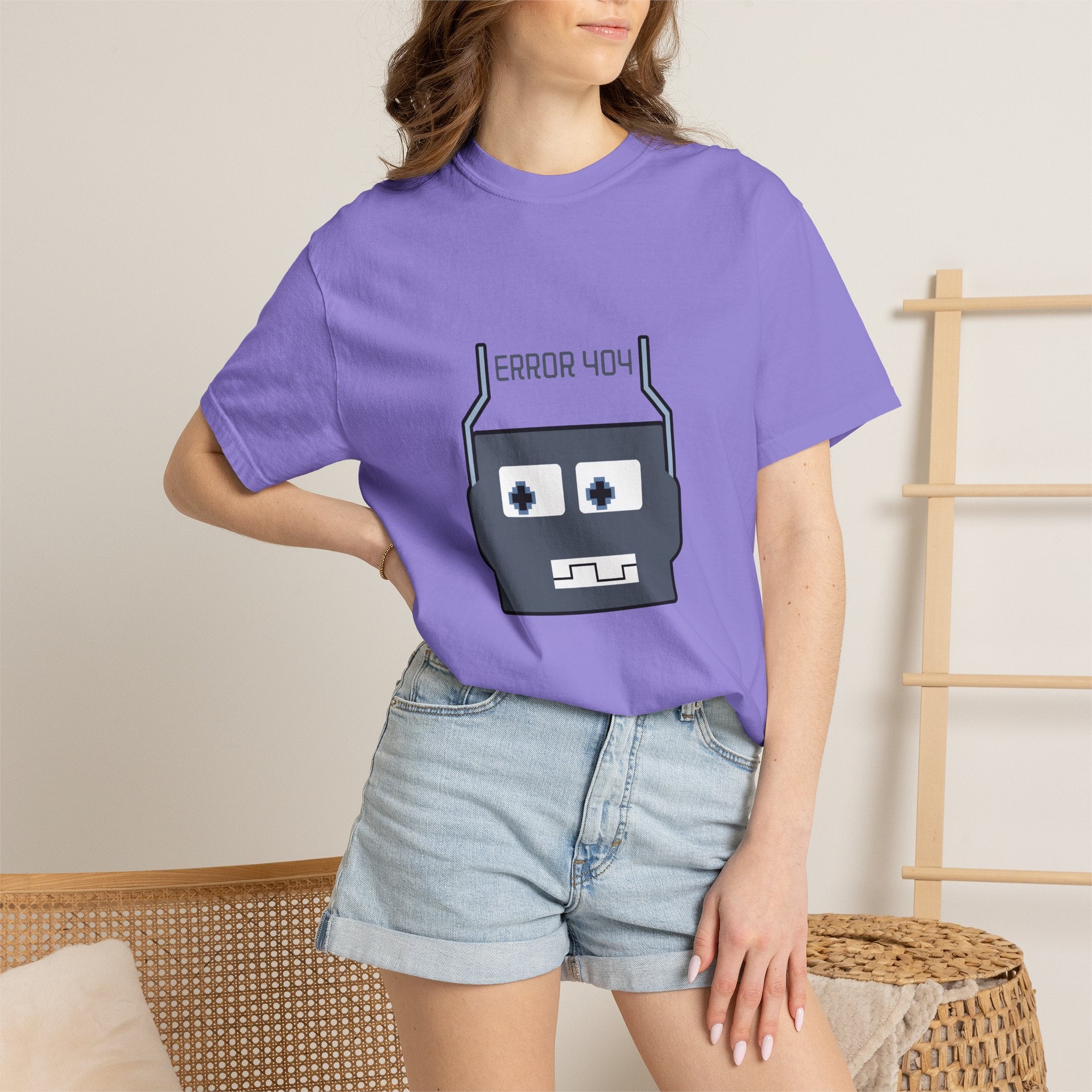 Error 404 Robot T-Shirt — Retro Tech Graphic Tee