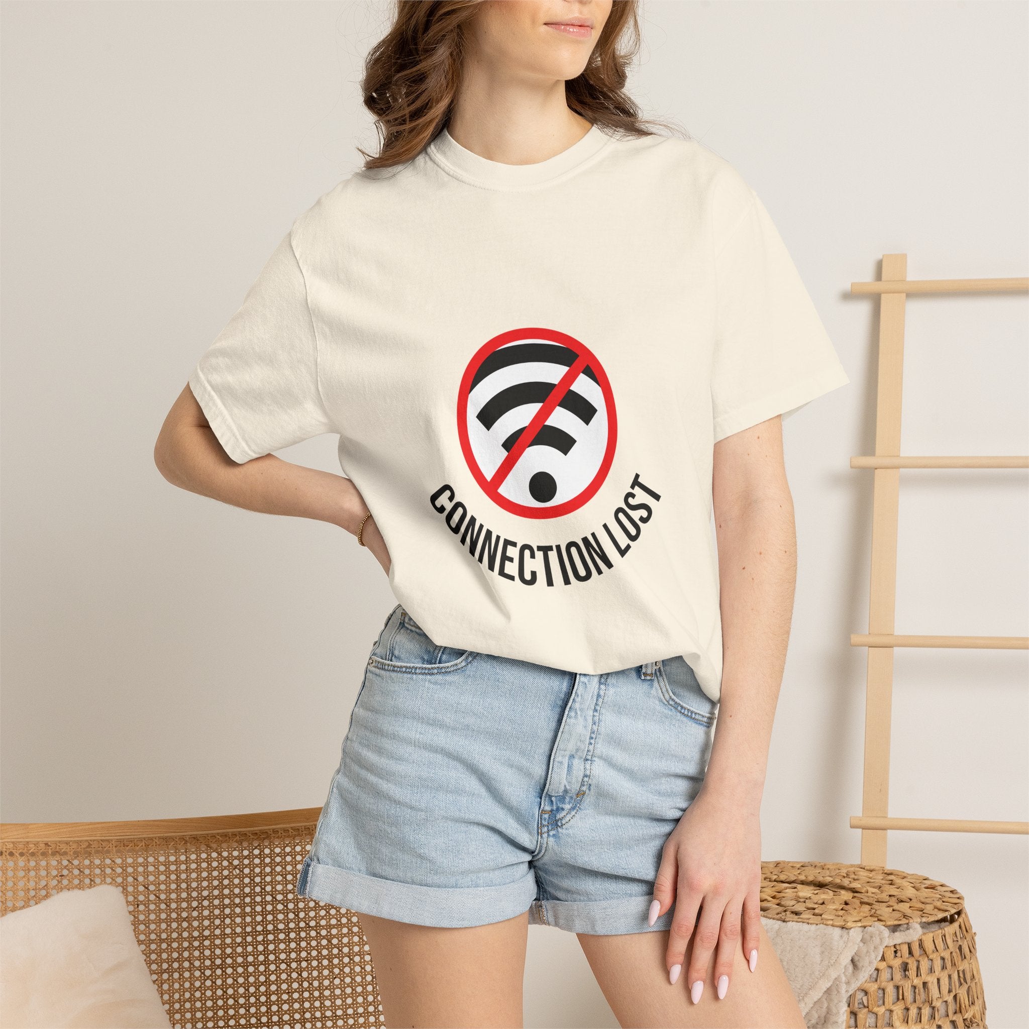 Connection Lost T-Shirt — Retro No WiFi Graphic Tee