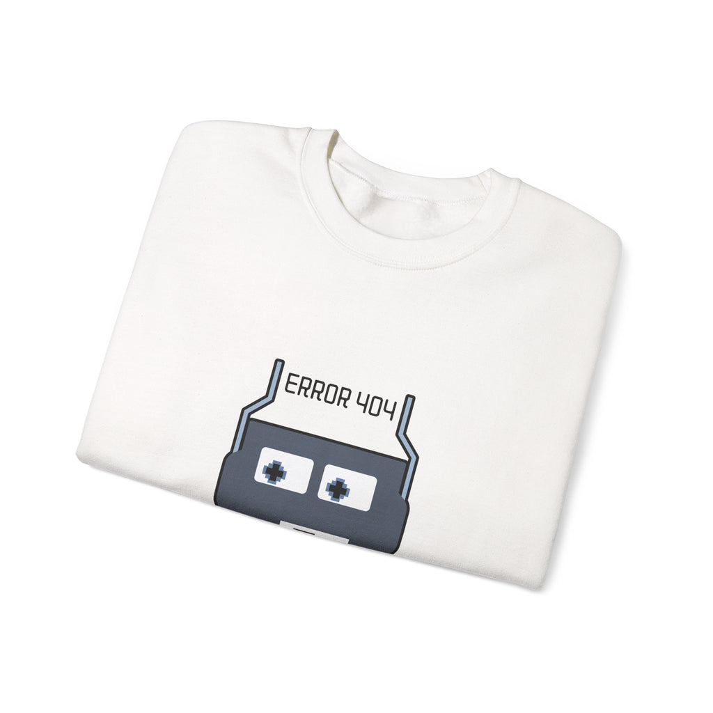 Error 404 Robot Crewneck Sweatshirt – Geeky Retro Tech Pullover