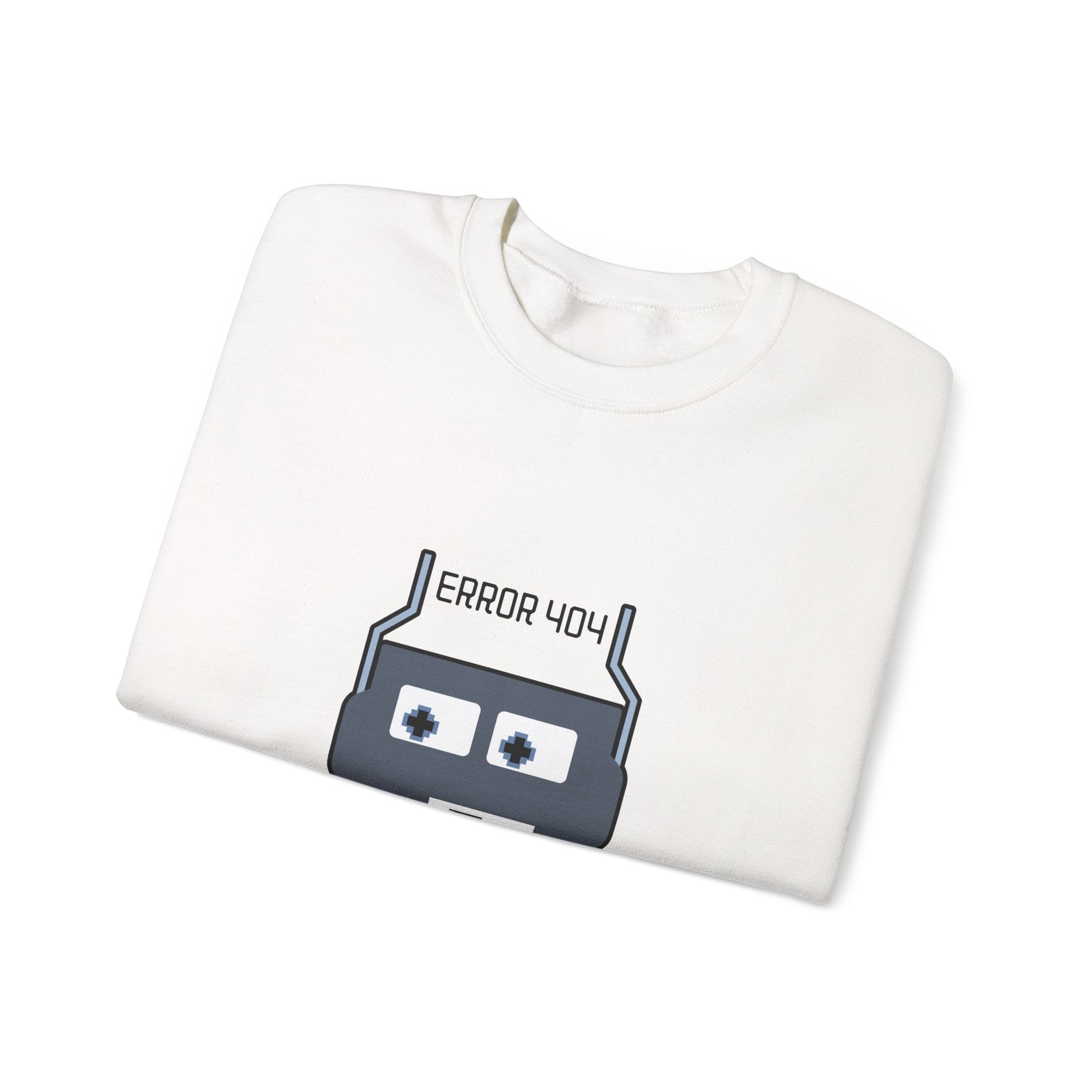 Error 404 Robot Crewneck Sweatshirt – Geeky Retro Tech Pullover