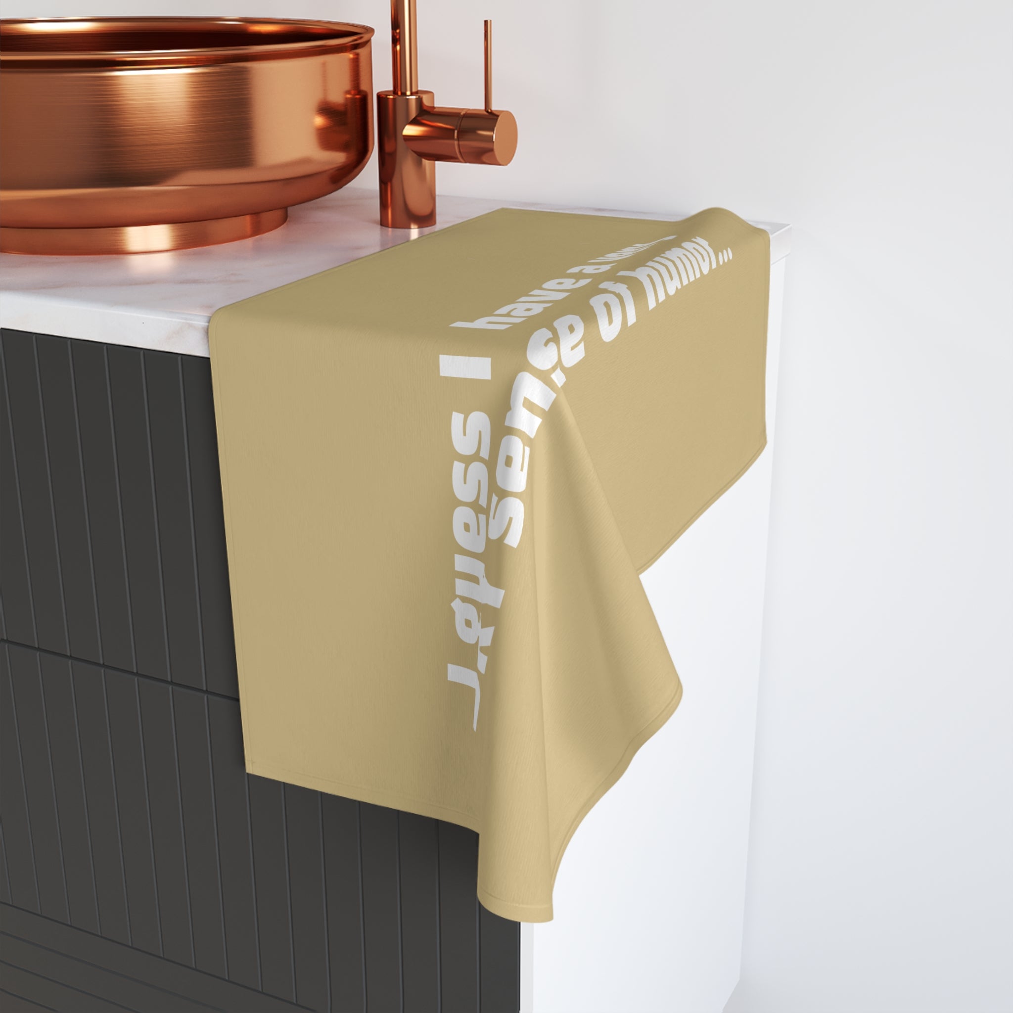Hand Towel — "I Guess I Have a Very DRY Sense of Humor" Funny Kitchen Hand Towel
