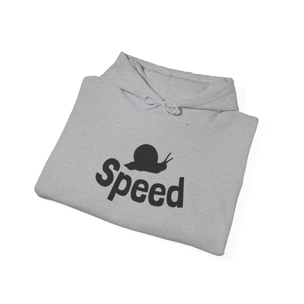 Speed Snail Hoodie — Funny Slowpoke Contrast Graphic Sweatshirt