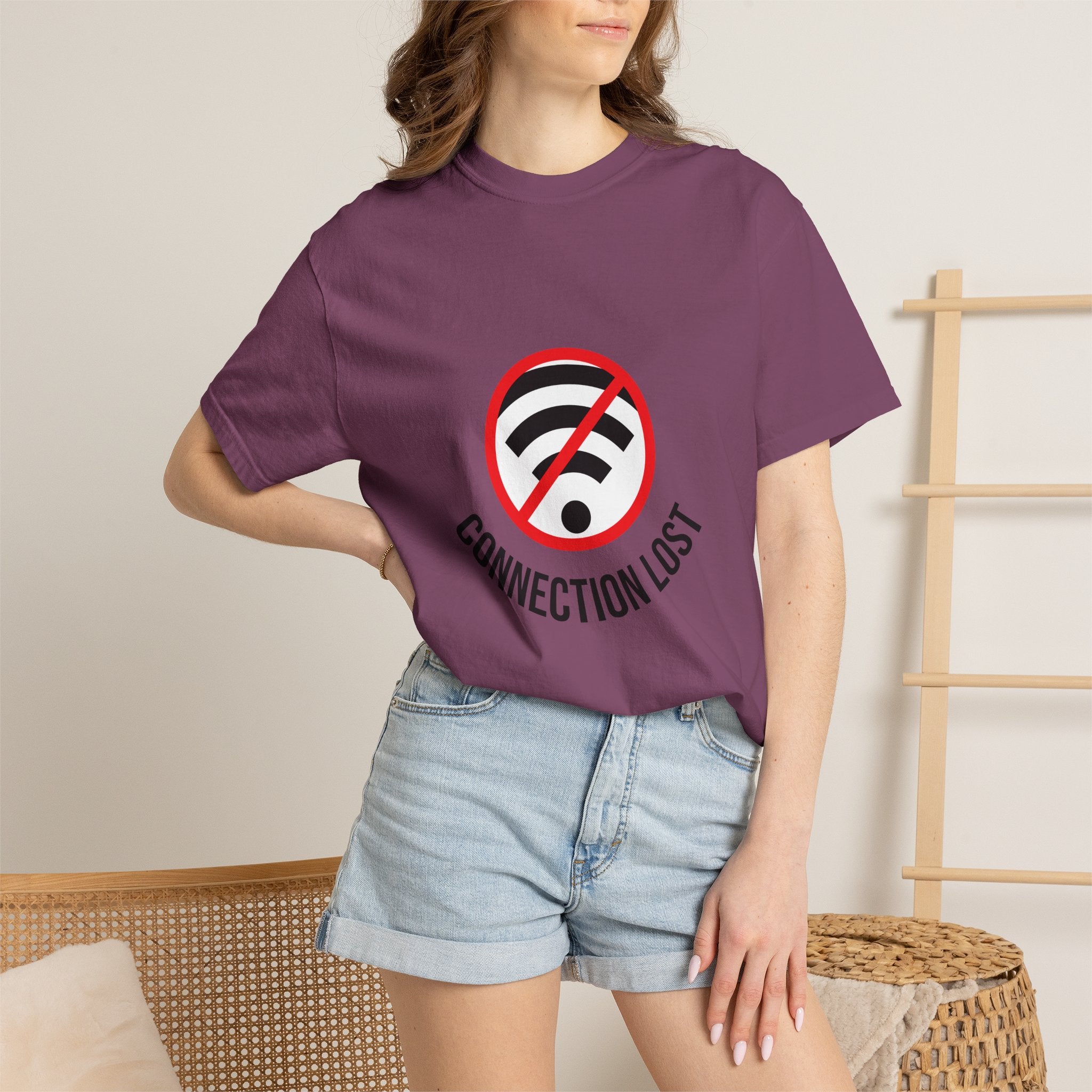 Connection Lost T-Shirt — Retro No WiFi Graphic Tee