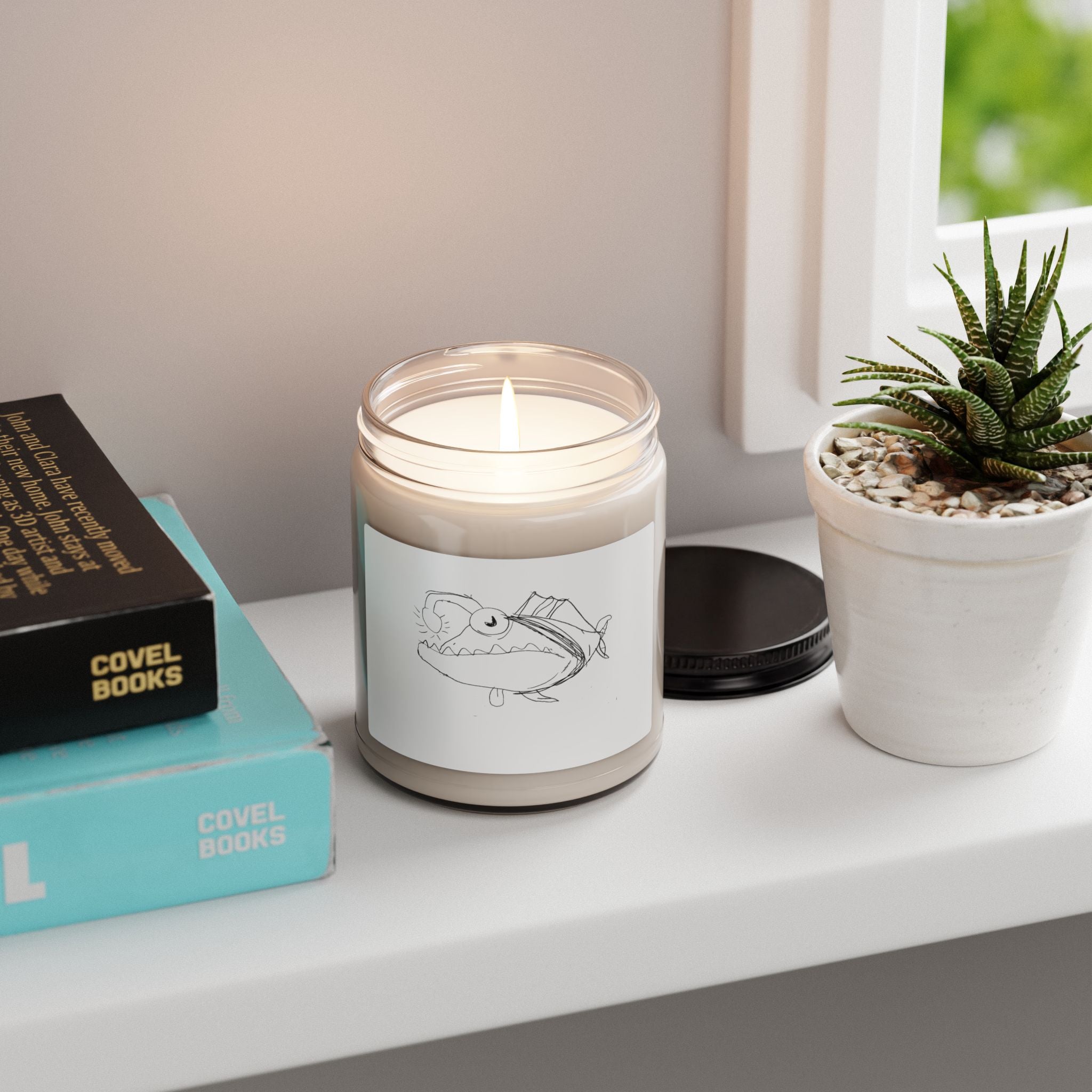 Soy Candle — Angler Fish Sketch Scented Candle, 9oz