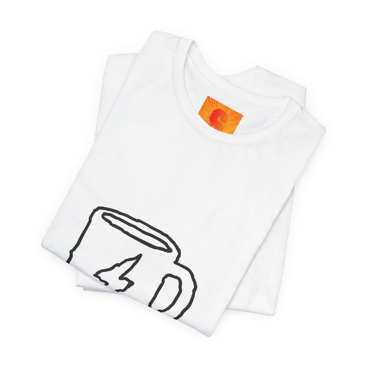 Coffee Bolt T‑Shirt — Minimal Hand‑Drawn Mug Graphic Tee