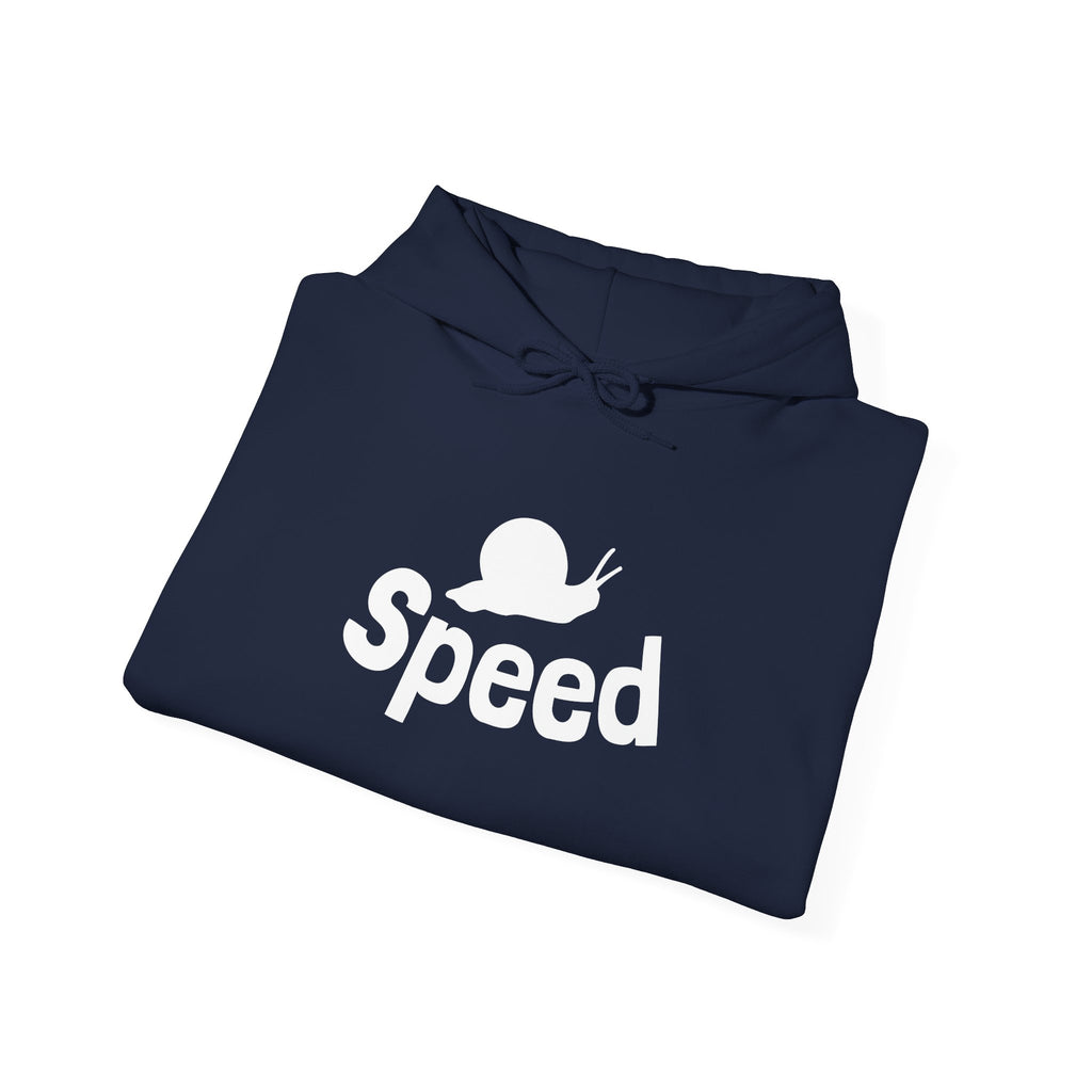 Speed Snail Hoodie — Funny Slowpoke Contrast Graphic Sweatshirt