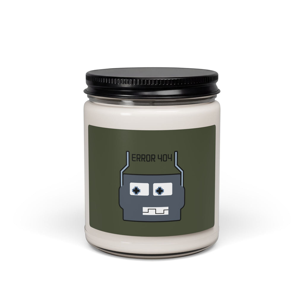 Error 404 Robot Scented Soy Candle — 9oz Geeky Home Fragrance
