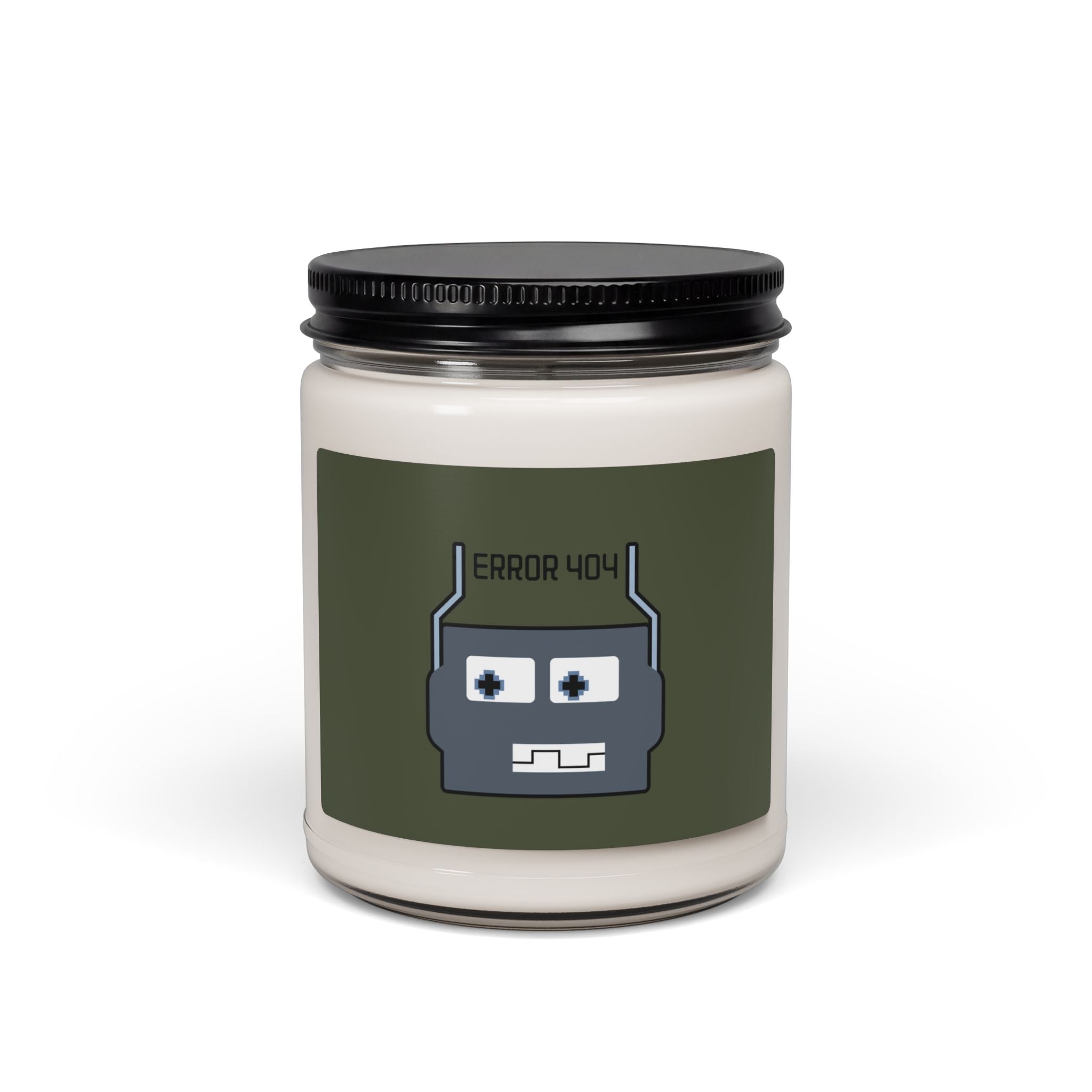 Error 404 Robot Scented Soy Candle — 9oz Geeky Home Fragrance