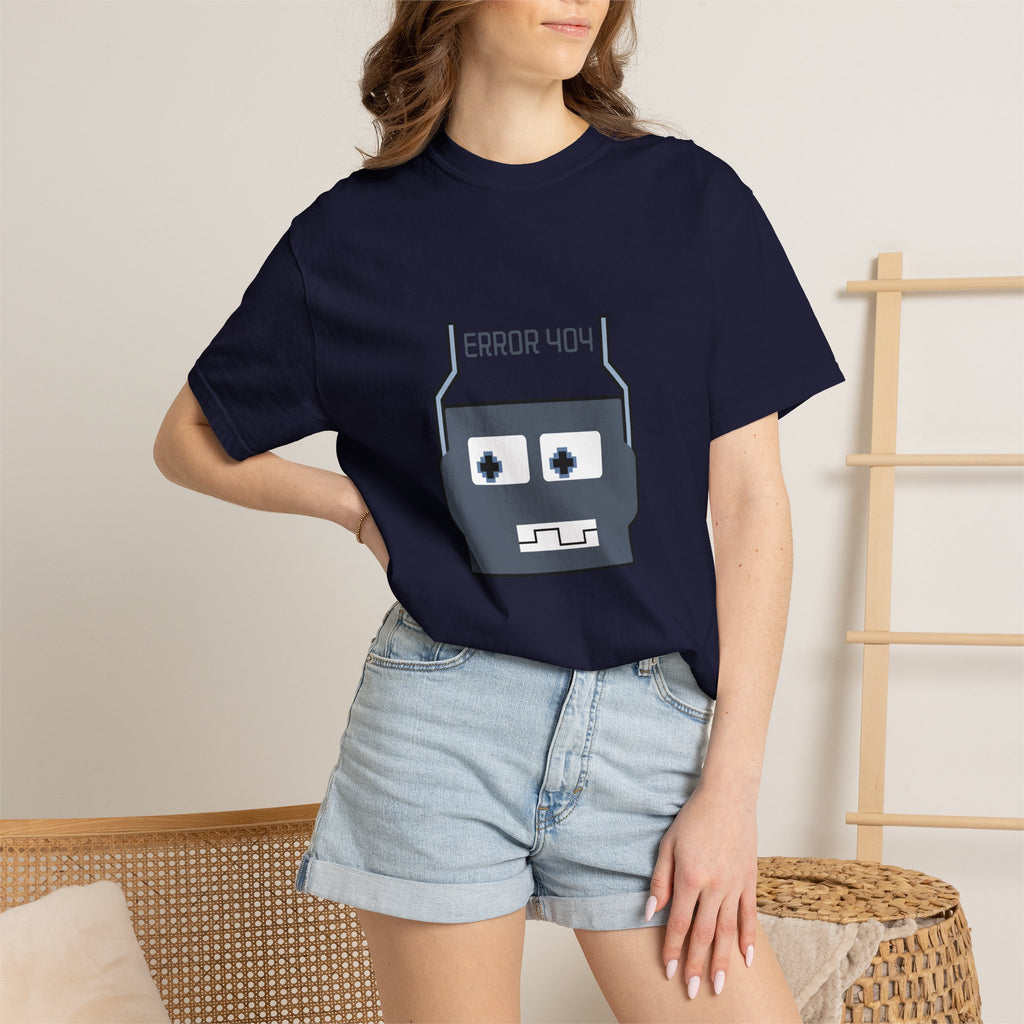 Error 404 Robot T-Shirt — Retro Tech Graphic Tee