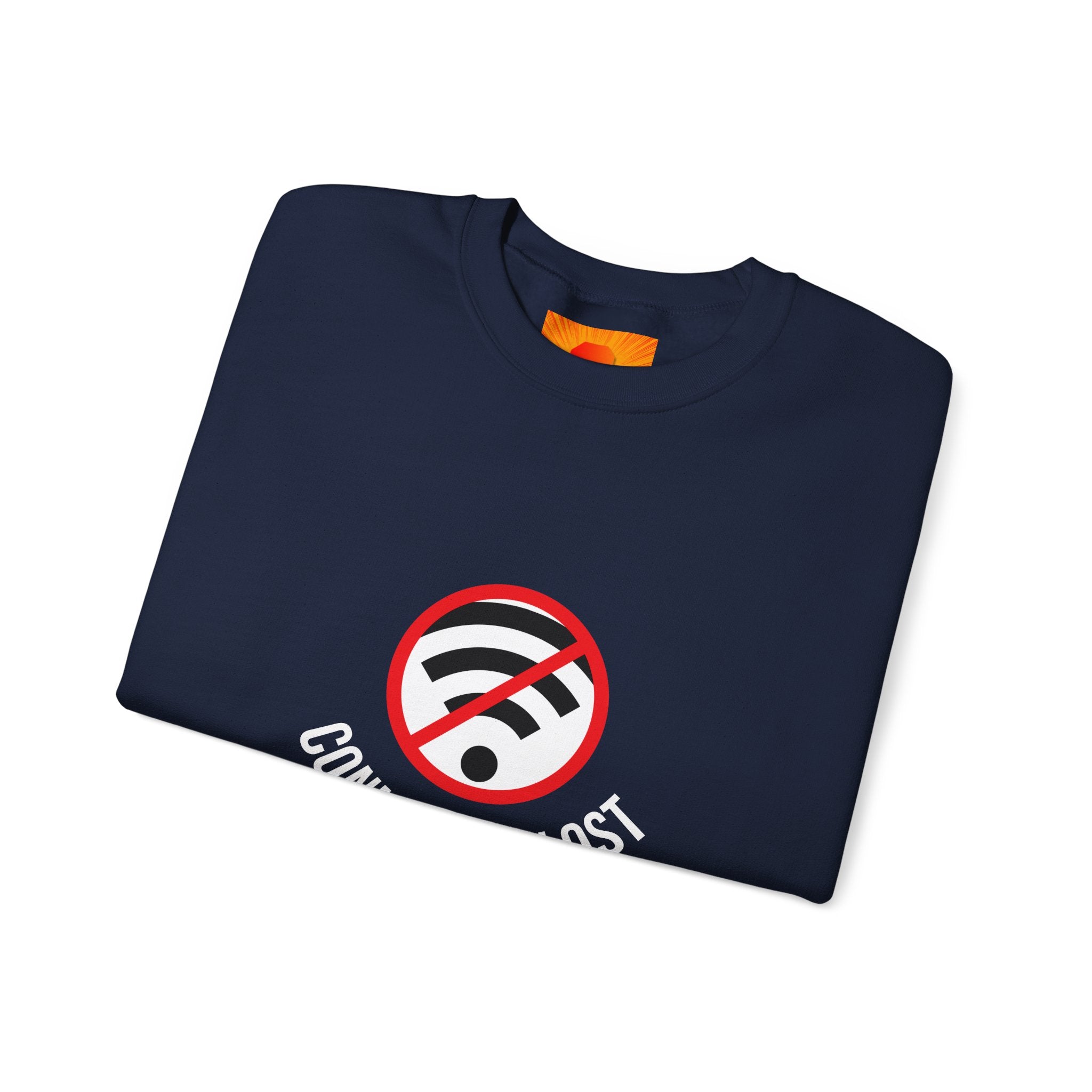 Crewneck Sweatshirt — "Connection Lost" No WiFi Retro Signal Graphic
