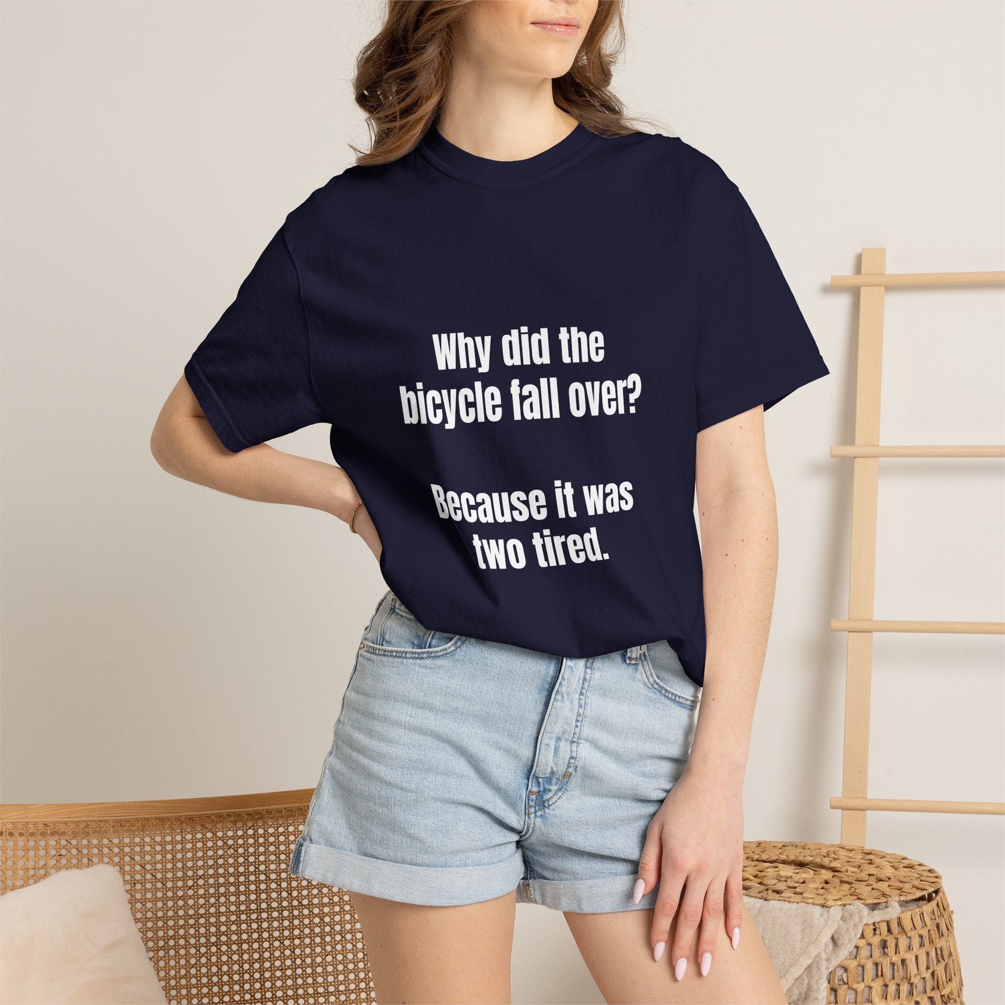 Two Tired Bicycle Joke T-Shirt