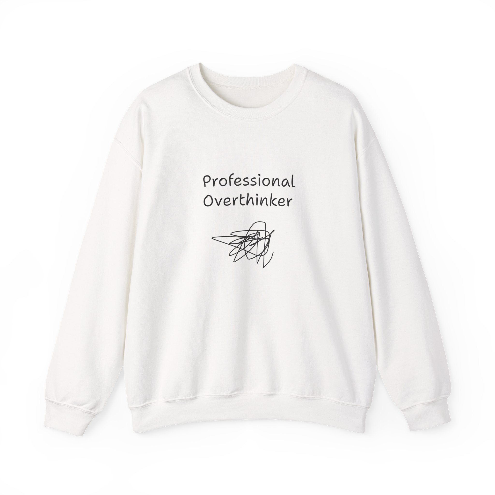 Sweatshirt — "Professional Overthinker" Minimal Graphic Crewneck