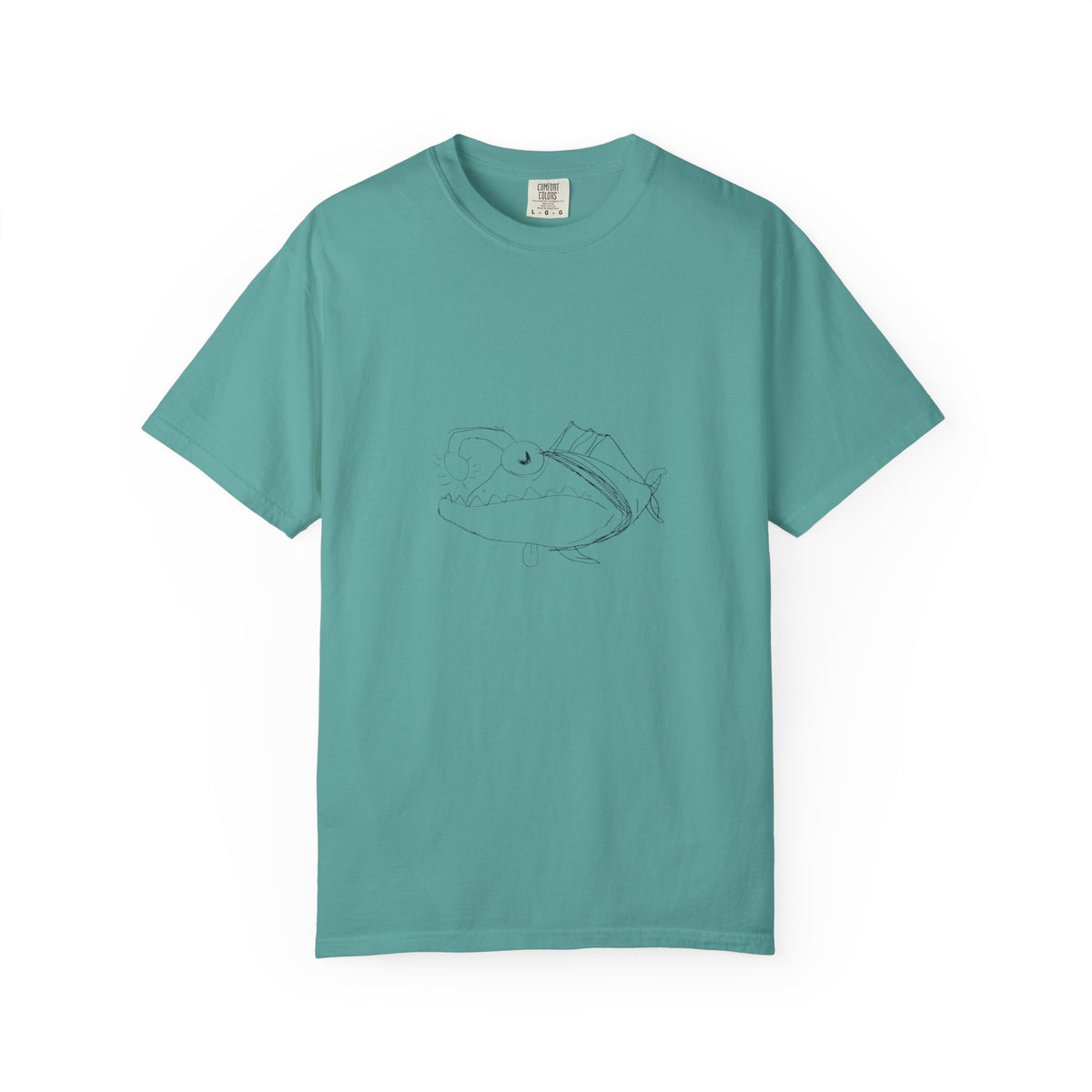 Graphic T-Shirt — Minimal Angler Fish Illustration Tee