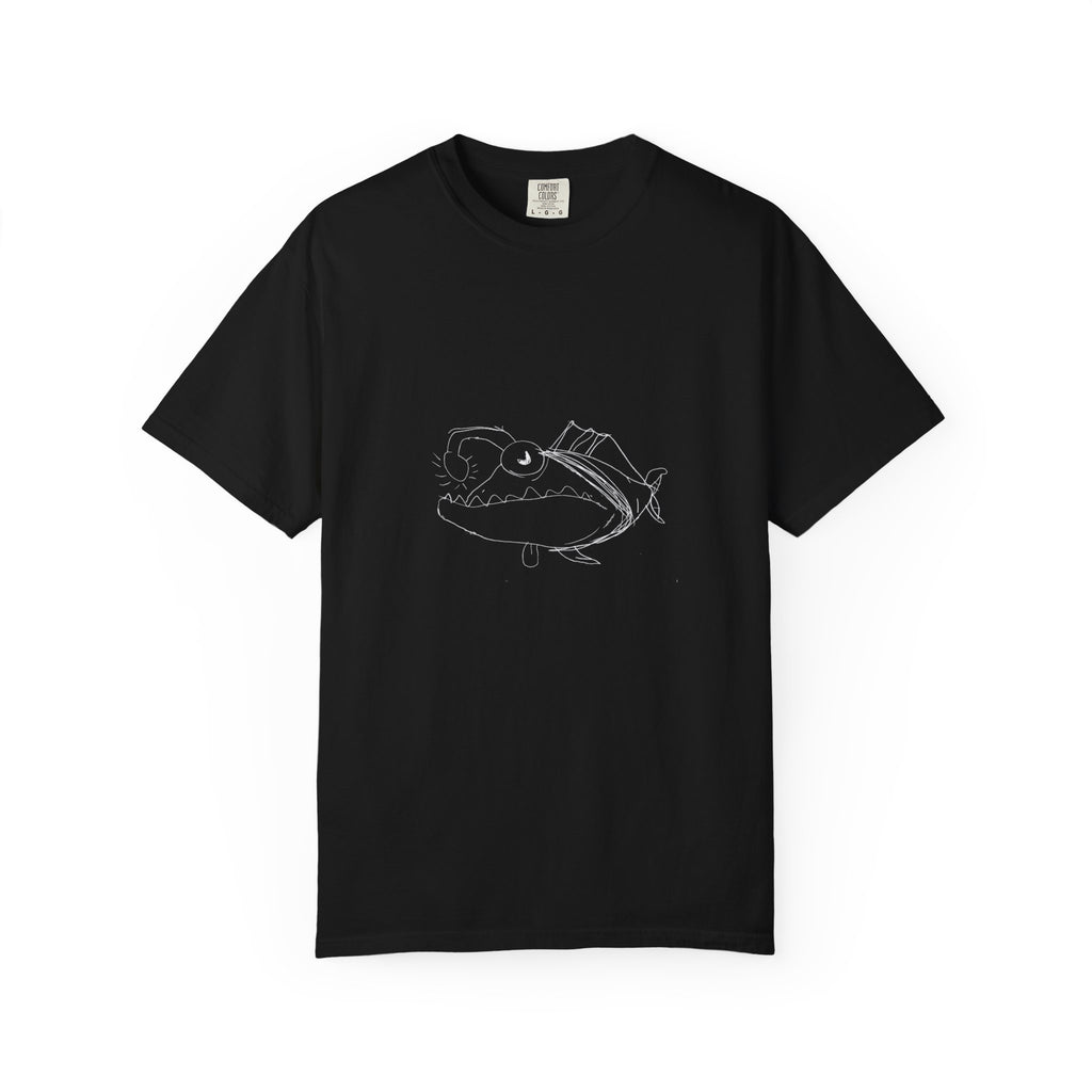 Graphic T-Shirt — Minimal Line Fish Illustration Tee