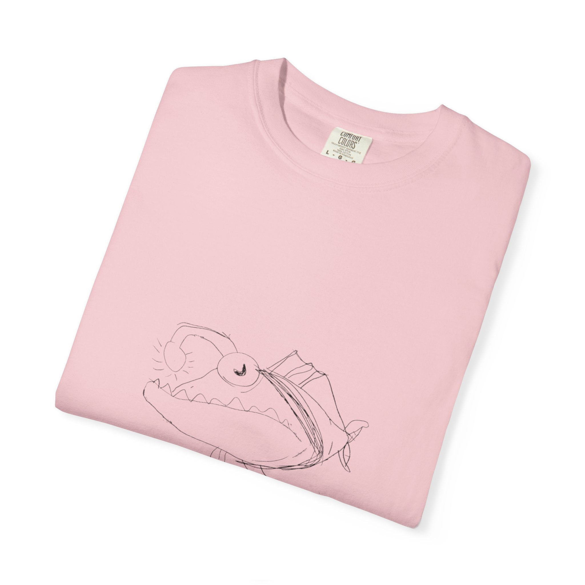 Graphic T-Shirt — Minimal Line Fish Illustration Tee