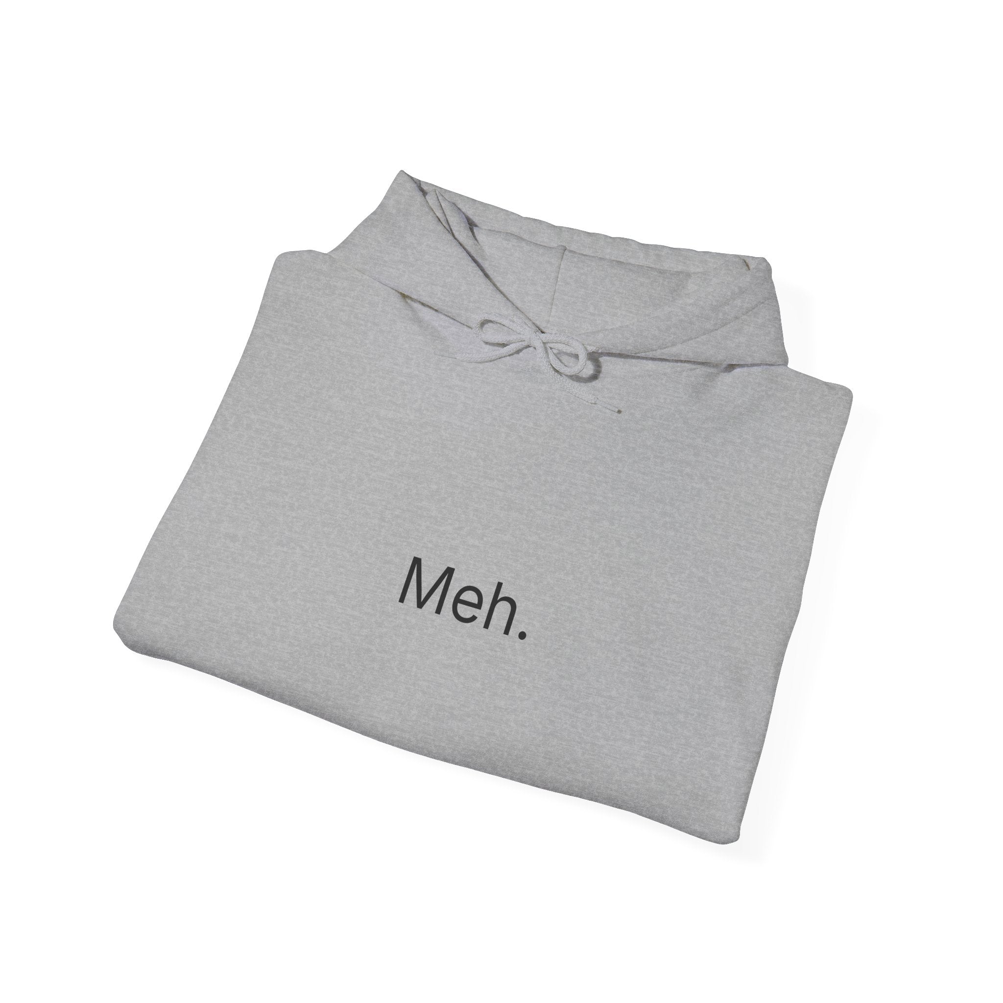Meh. Hoodie — Minimalist Neutral Expression Pullover