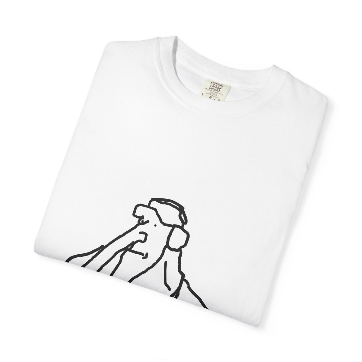 Elephant Line Art T-Shirt — Minimalist Elephant Sketch Tee