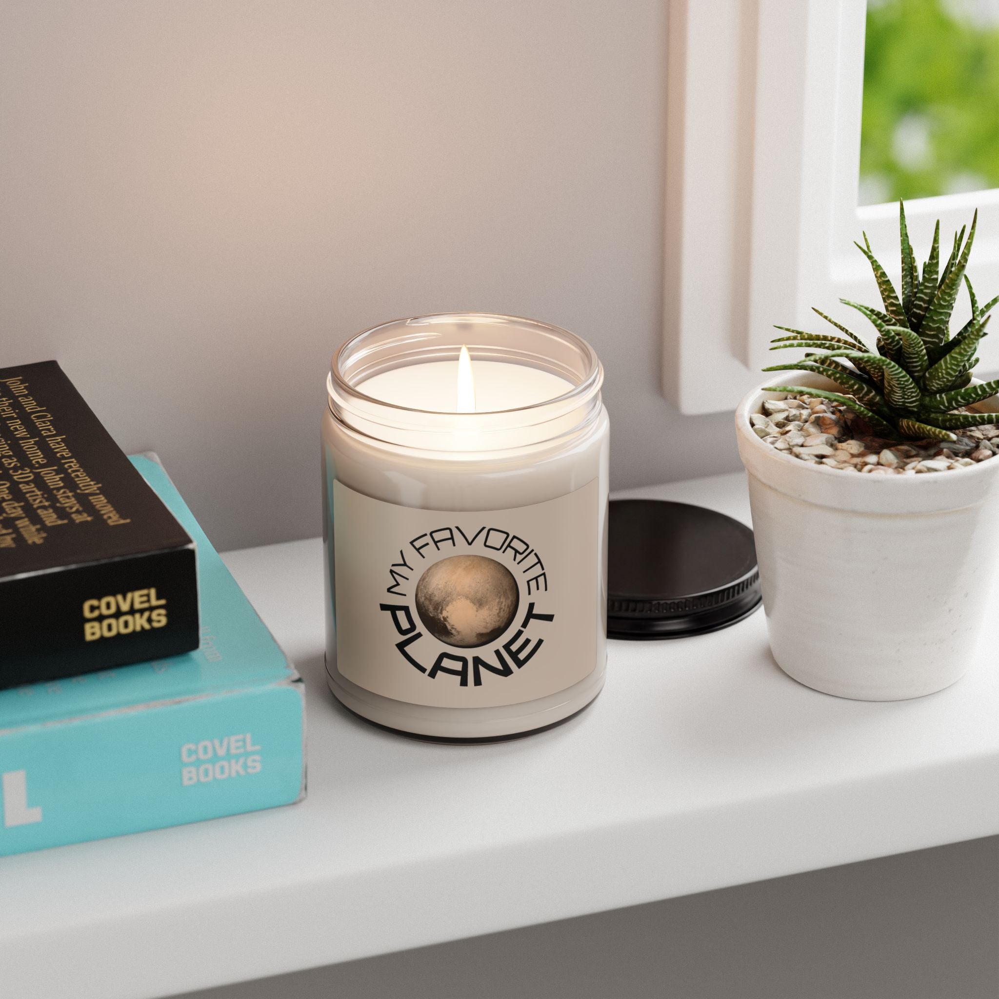 Scented Soy Candle (9 oz) — 'My Favorite Planet' Earthy Aromas, Cozy Home Gift