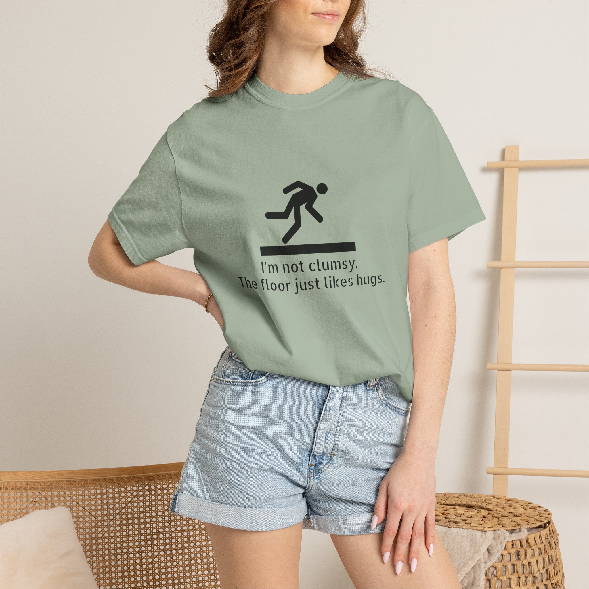 Funny "I'm Not Clumsy, The Floor Just Likes Hugs" T-Shirt