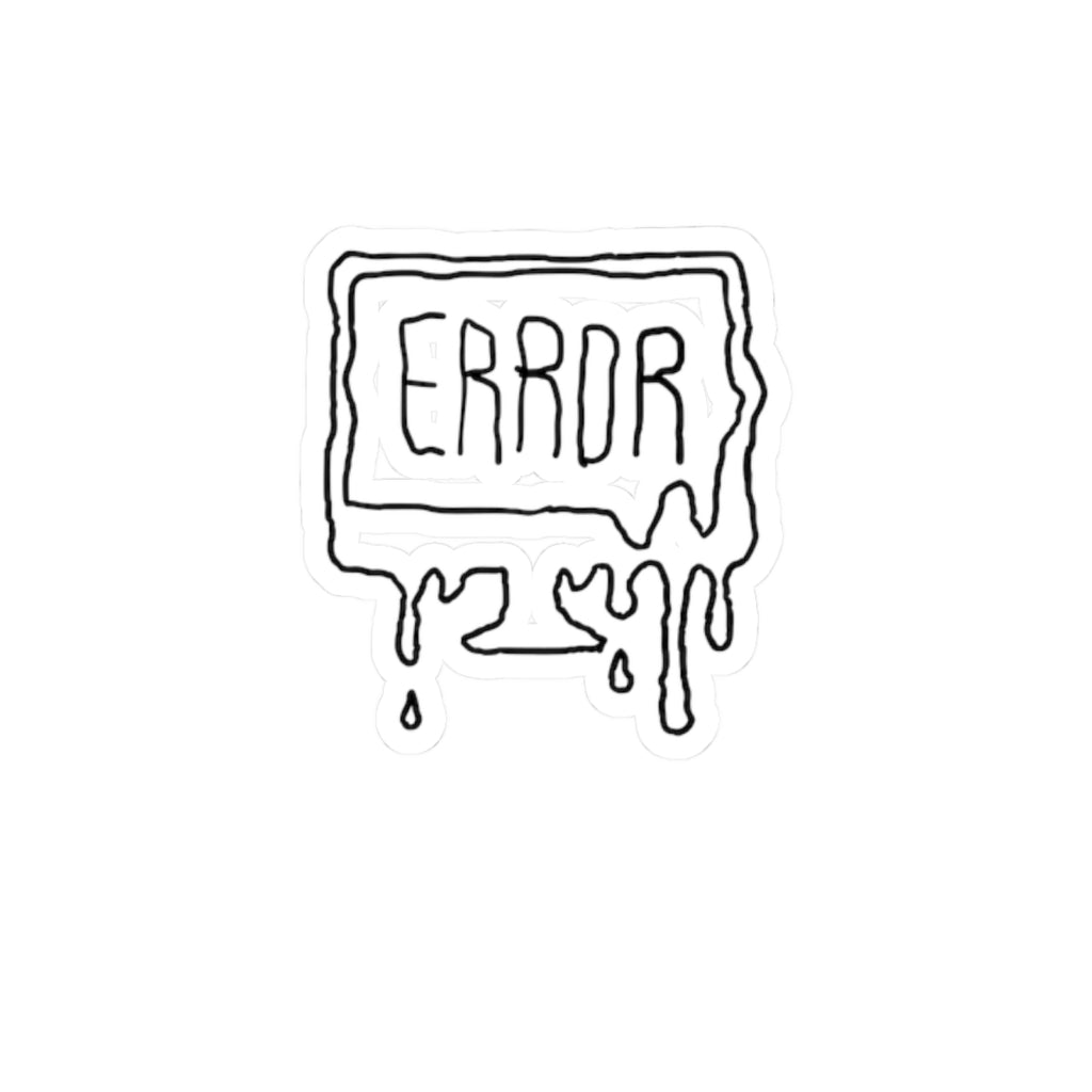 Error Drip Sticker — Melting Computer Aesthetic Laptop Decal
