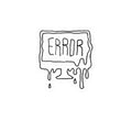 Error Drip Sticker — Melting Computer Aesthetic Laptop Decal