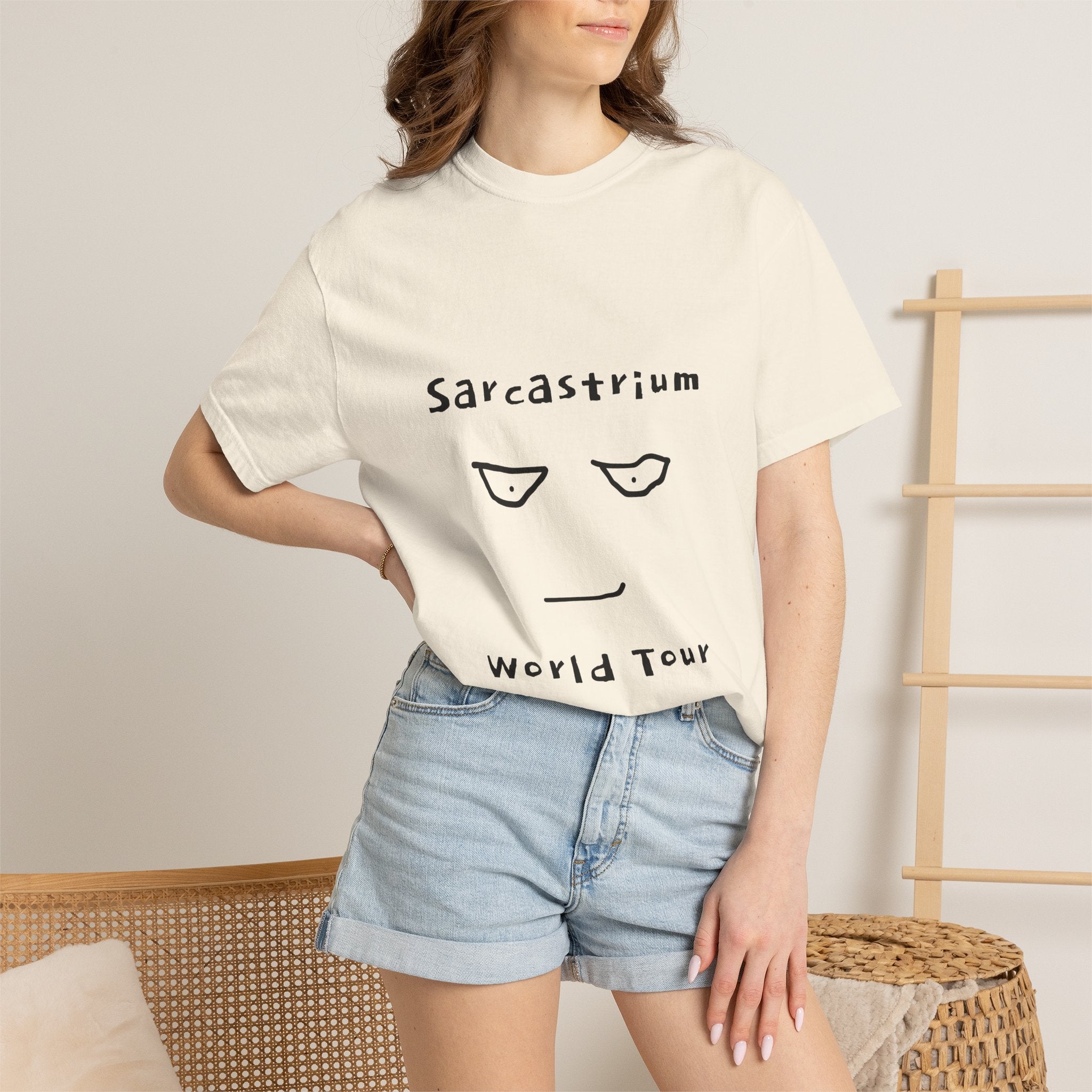 Sarcastrium World Tour T-Shirt — Funny Sarcastic Face Tee