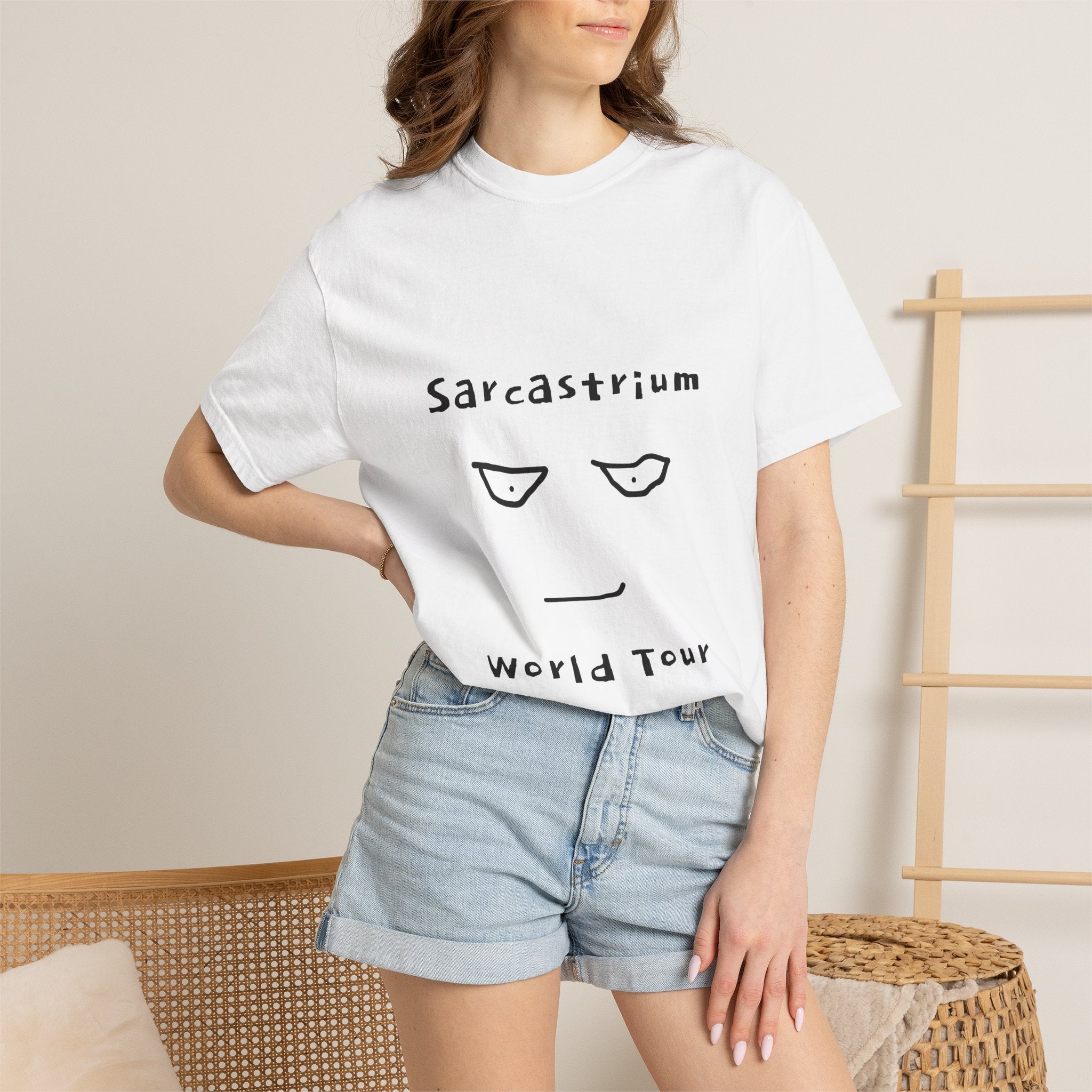 Sarcastrium World Tour T-Shirt — Funny Sarcastic Face Tee
