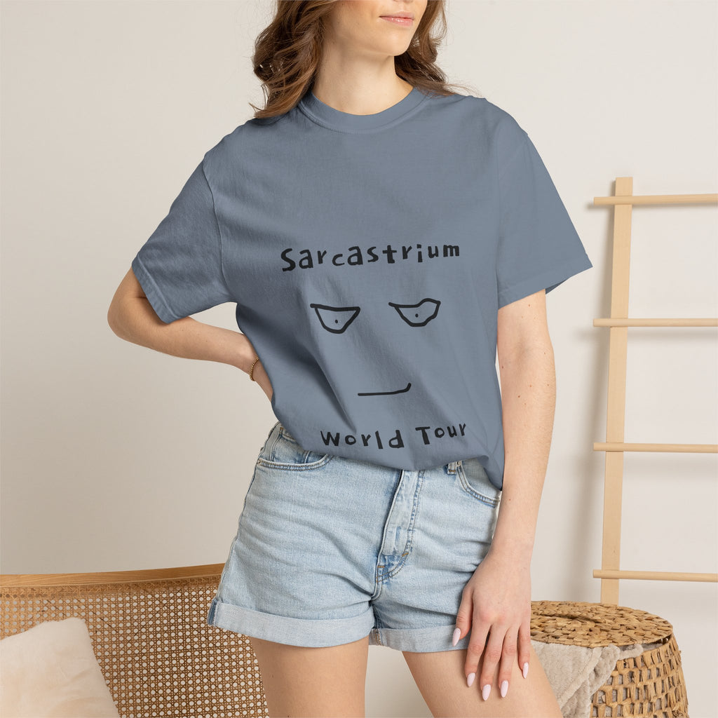 Sarcastrium World Tour T-Shirt — Funny Sarcastic Face Tee