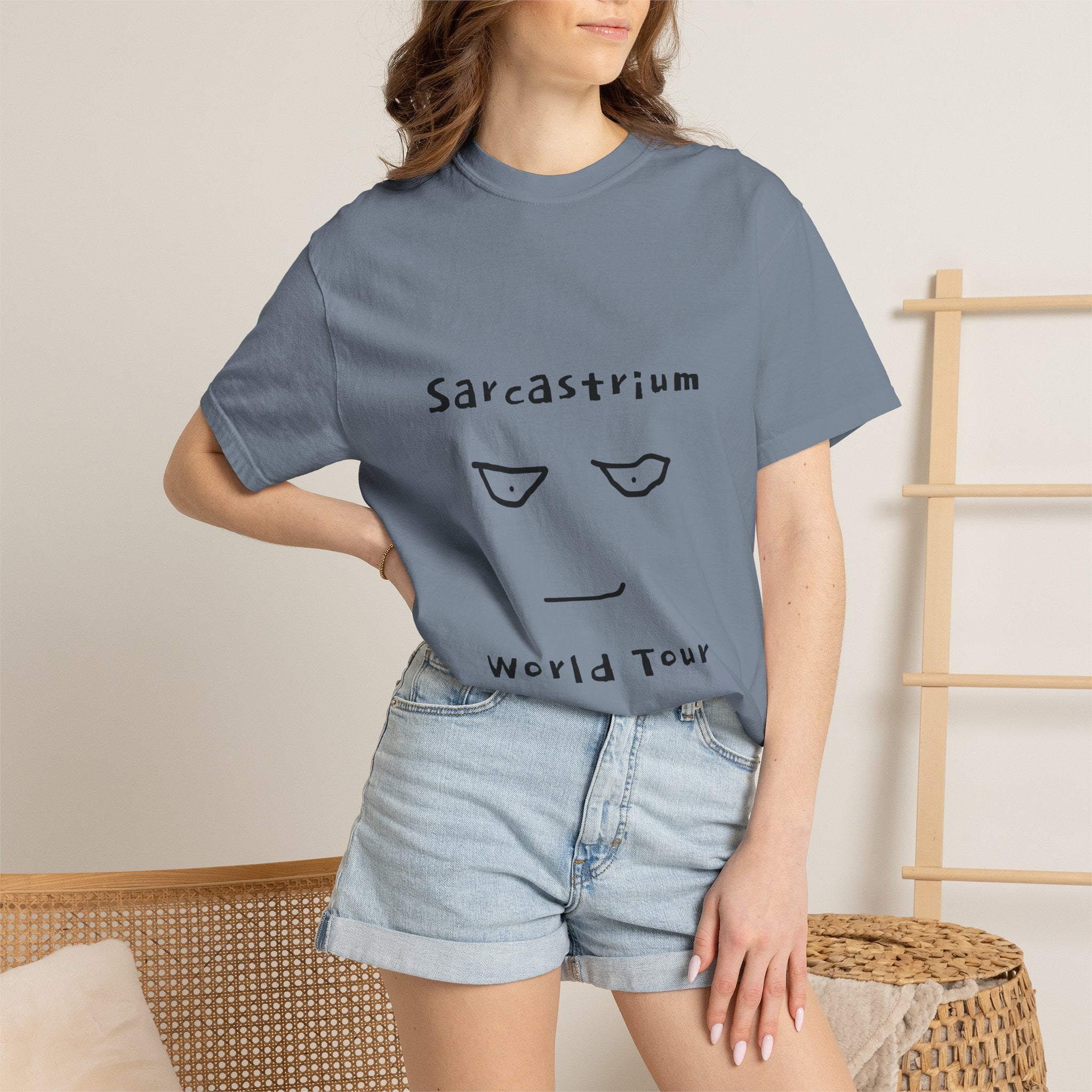 Sarcastrium World Tour T-Shirt — Funny Sarcastic Face Tee
