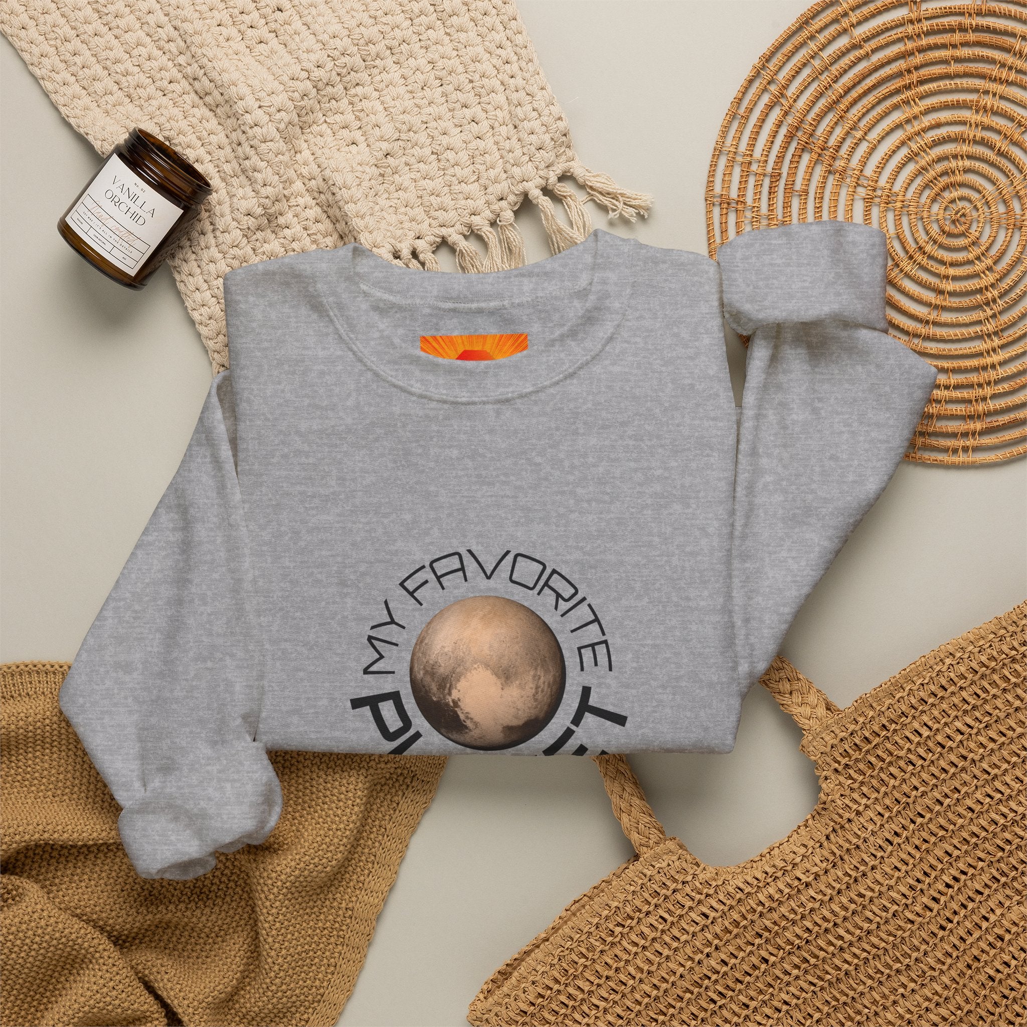 Planet Graphic Sweatshirt — "My Favorite Planet" Retro Space Crewneck