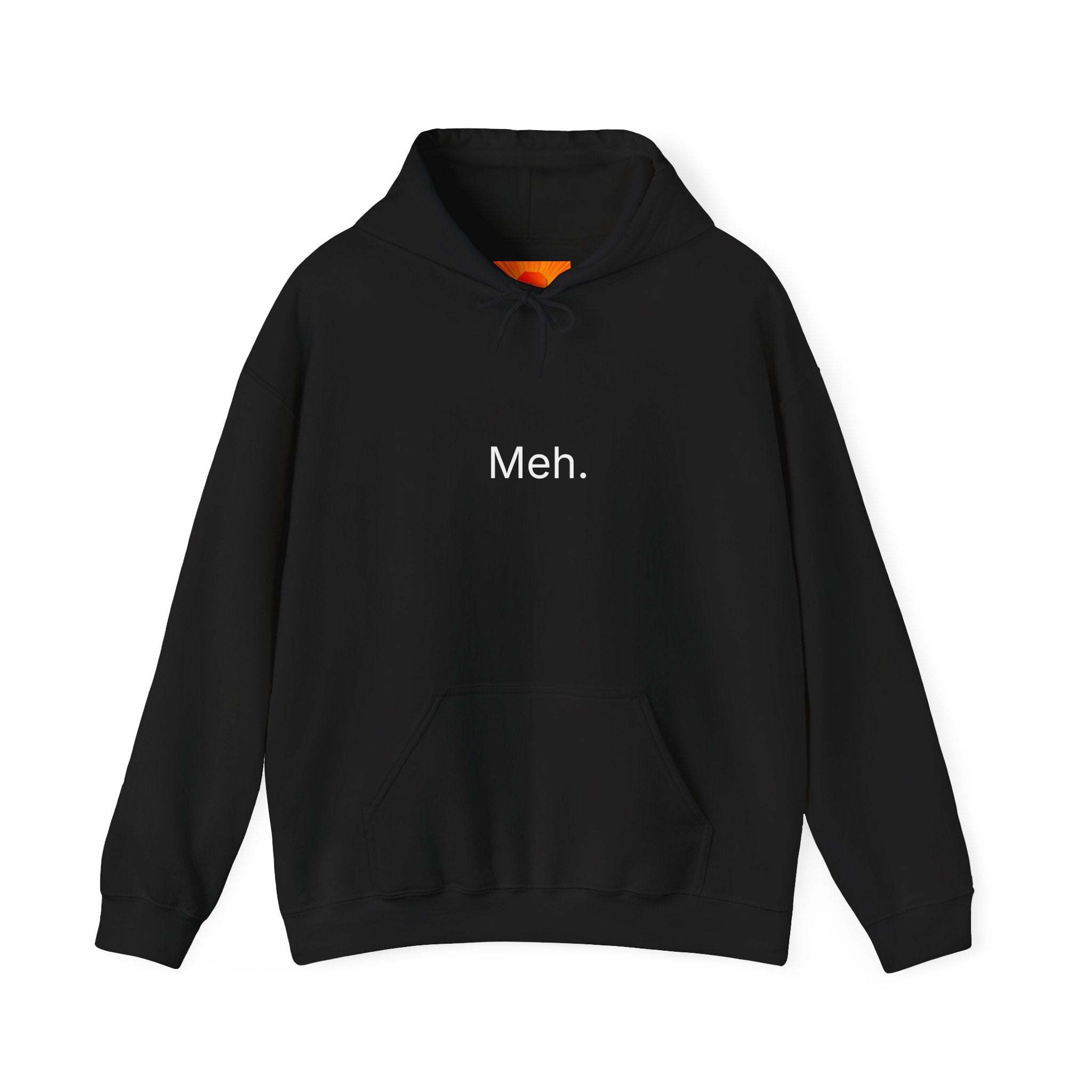 Meh. Hoodie — Minimalist Neutral Expression Pullover
