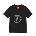 Coffee Bolt T‑Shirt — Minimal Hand‑Drawn Mug Graphic Tee