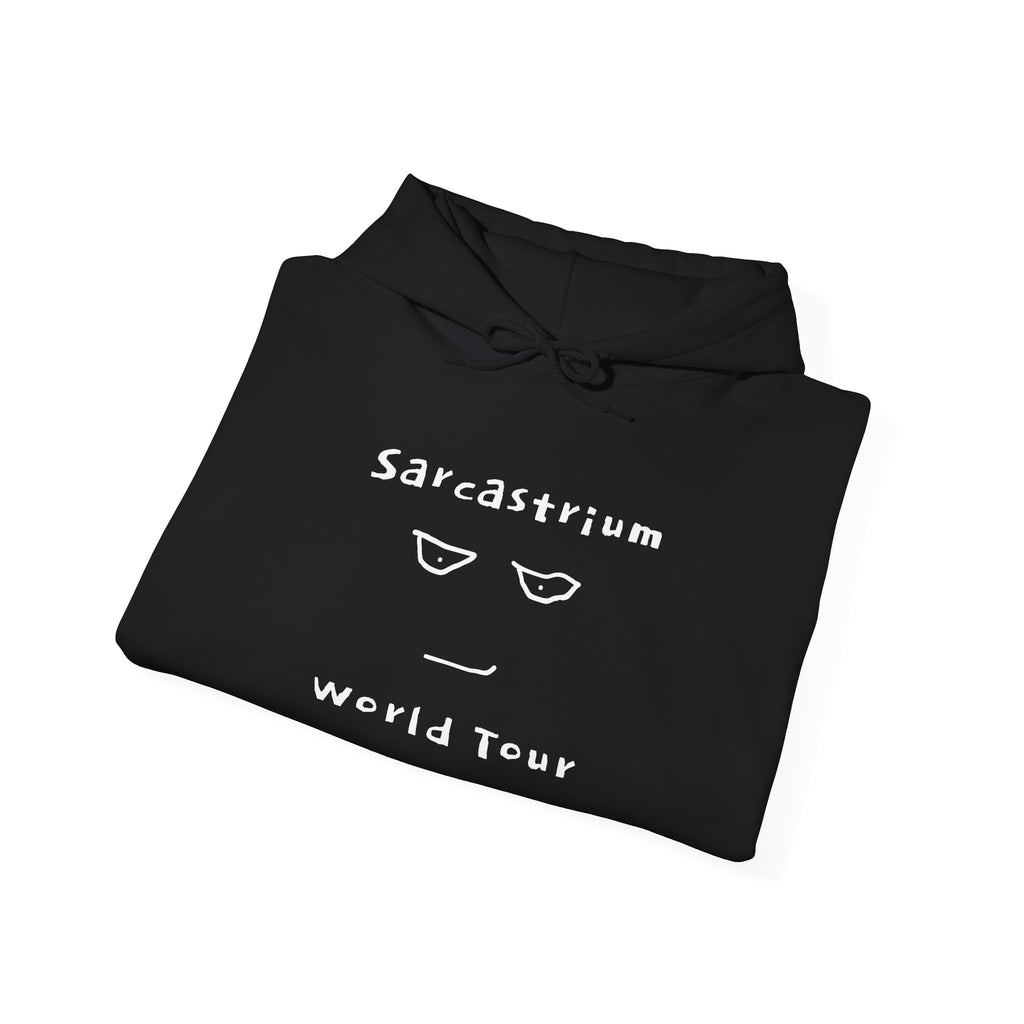 Sarcastrum World Tour Hoodie – Funny Minimalist Sarcasm Pullover