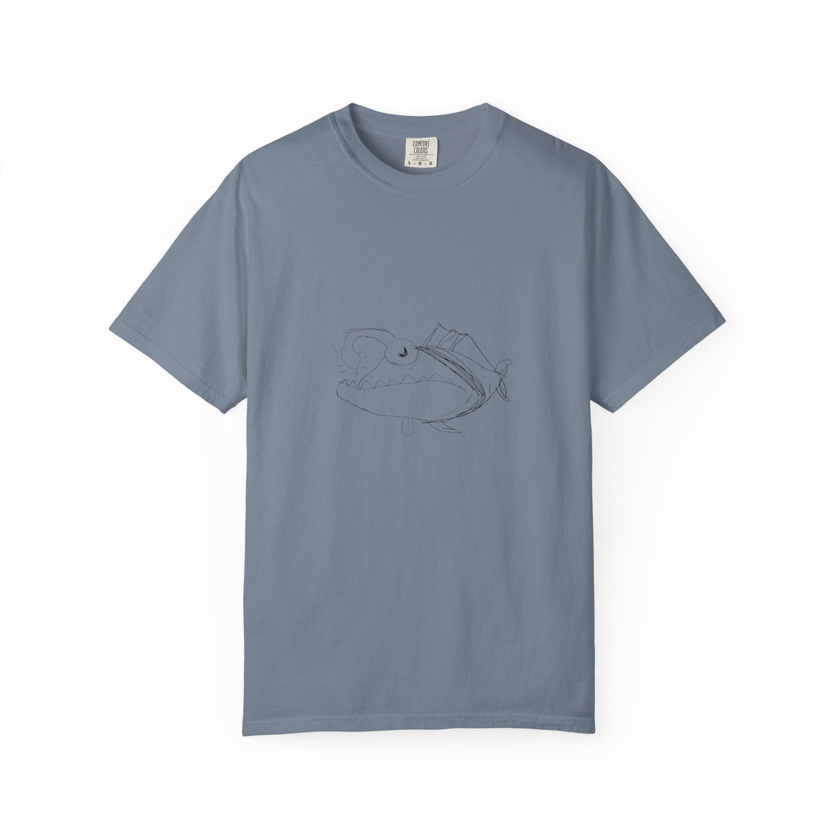 Graphic T-Shirt — Minimal Angler Fish Illustration Tee