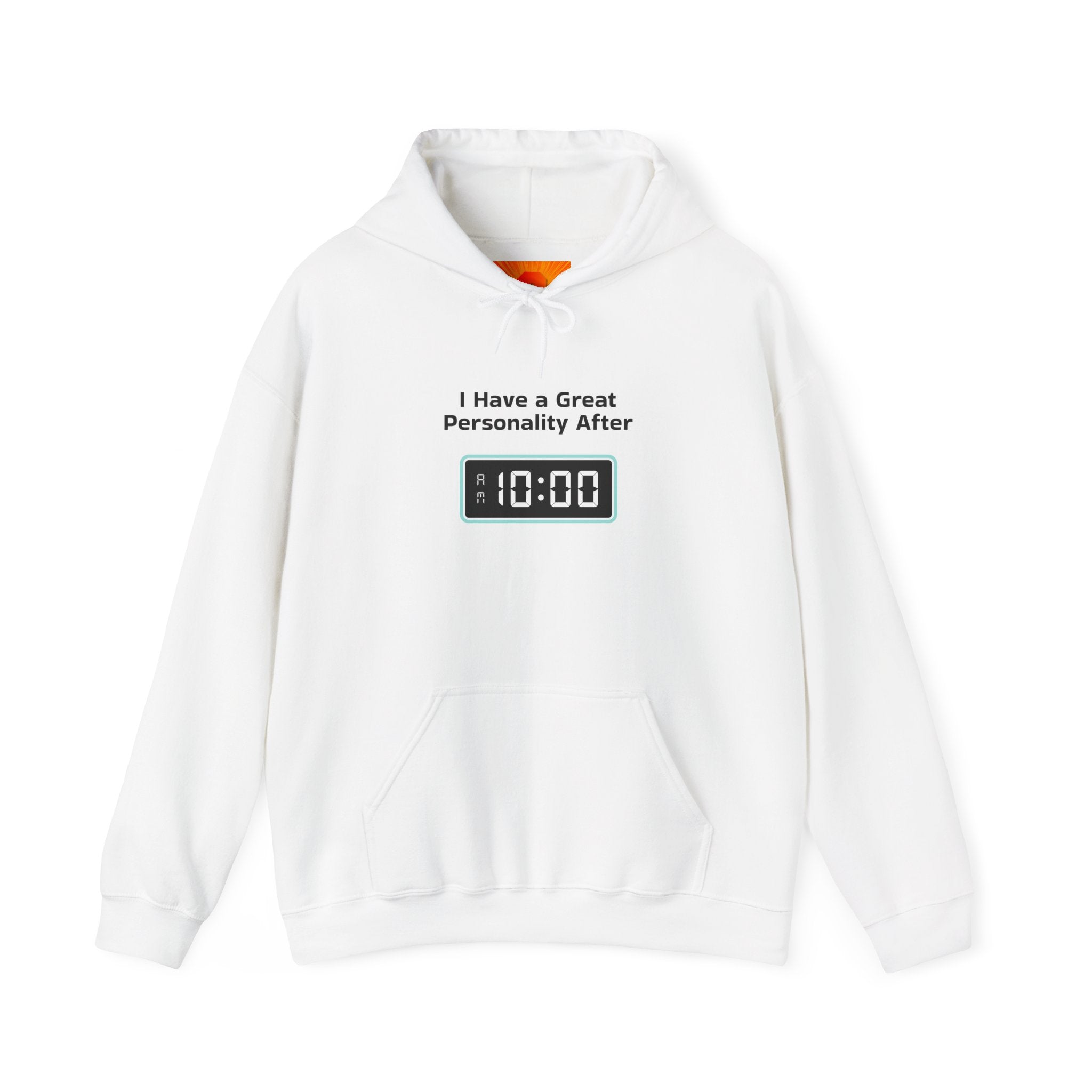 Hoodie — “I Have a Great Perspective” Alarm Clock Graphic Hoodie (10:00)