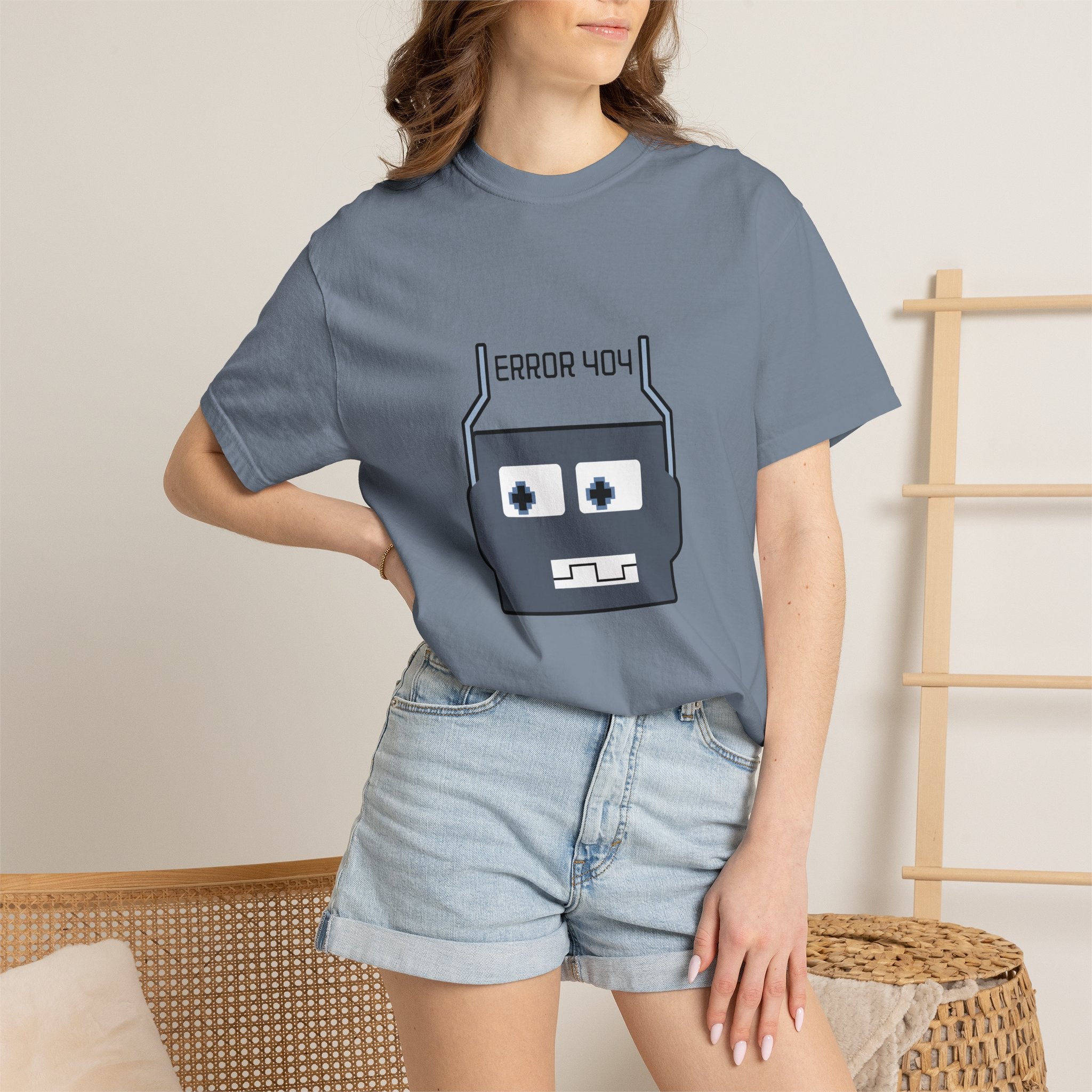 Error 404 Robot T-Shirt — Retro Tech Graphic Tee