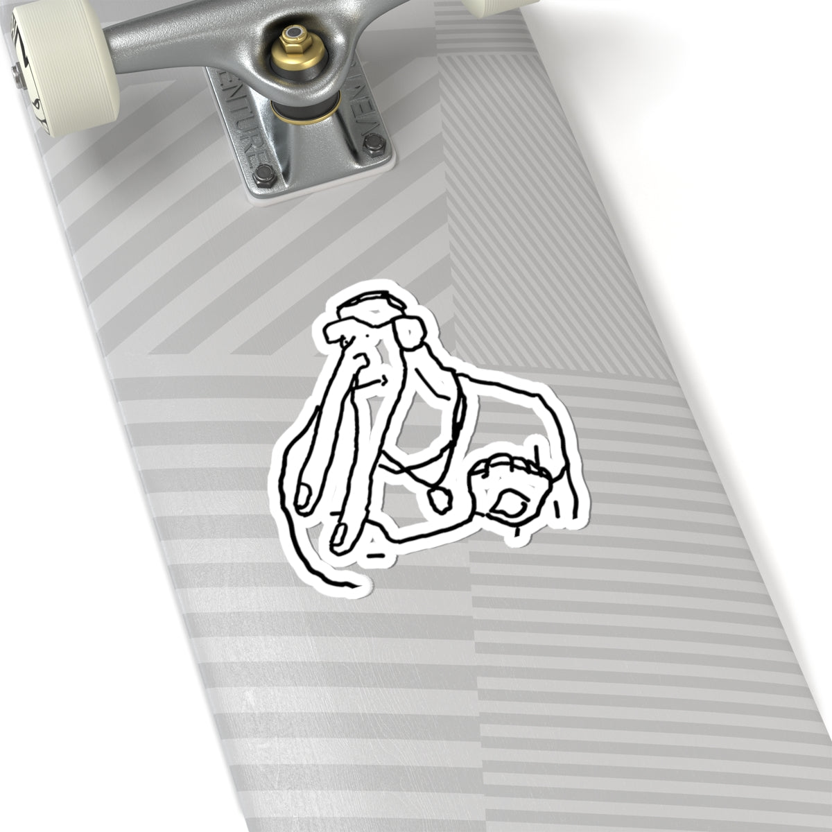 Surreal Walrus Doodle Sticker – Funny Hand-Drawn Kiss-Cut Decal for Laptops & Water Bottles
