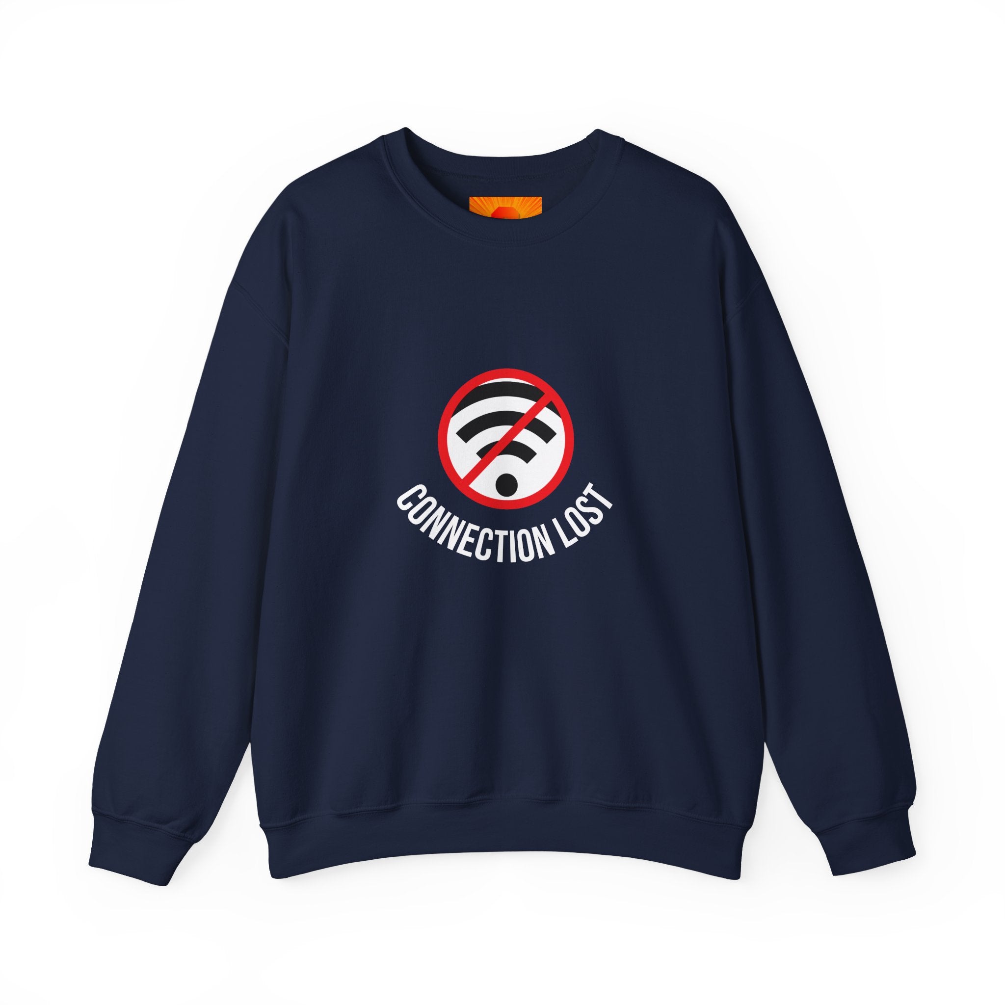Crewneck Sweatshirt — "Connection Lost" No WiFi Retro Signal Graphic