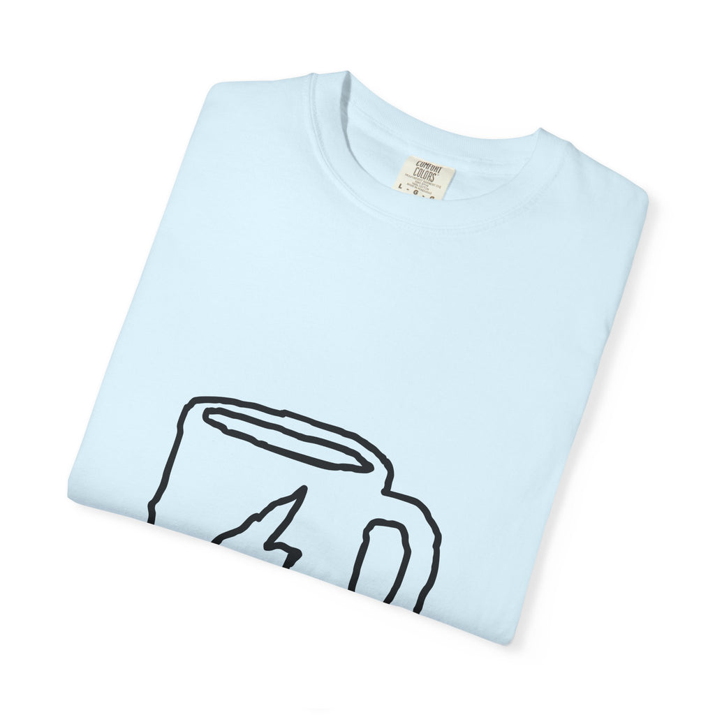 Coffee Bolt T-Shirt — Minimal Hand-Drawn Mug Graphic