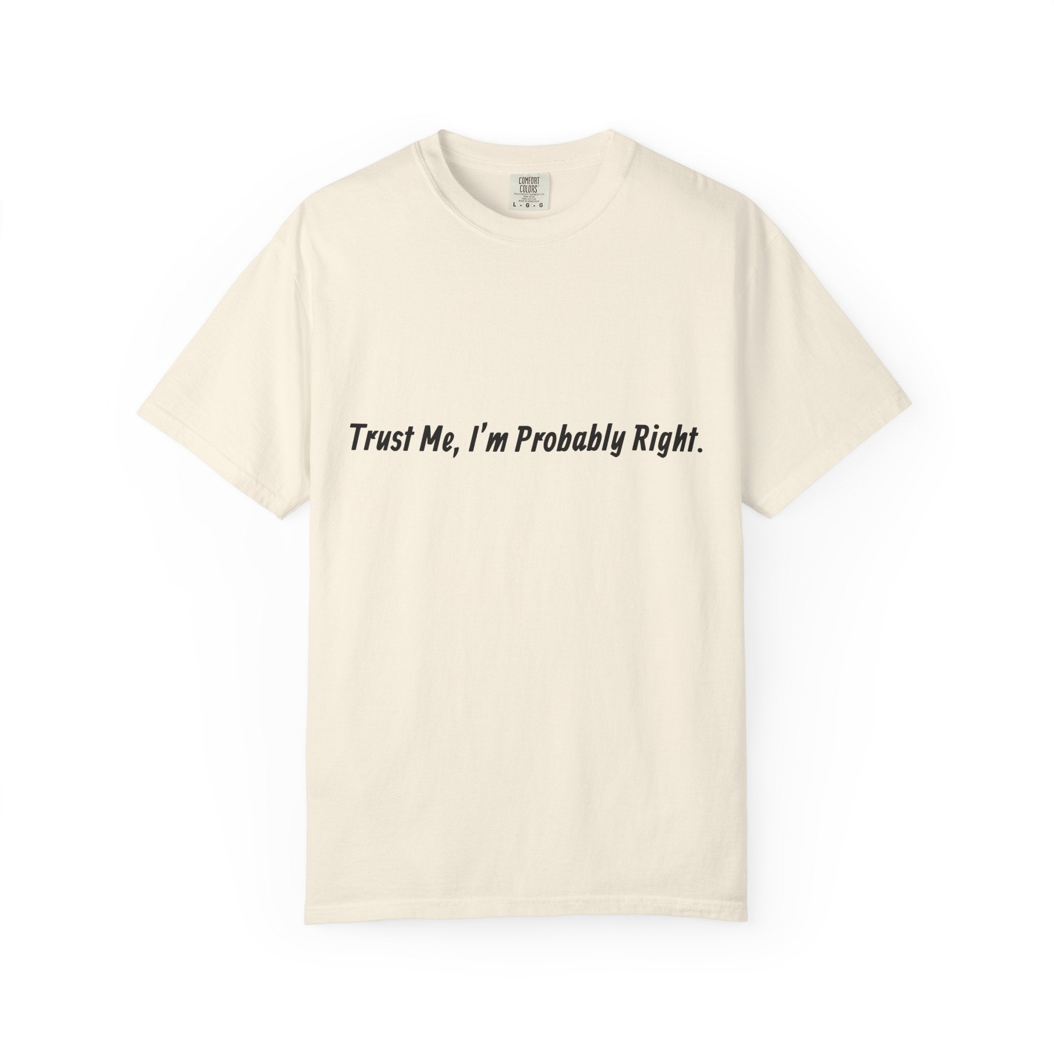 Trust Me I'm Probably Right T-Shirt — Funny Sarcastic Graphic Tee